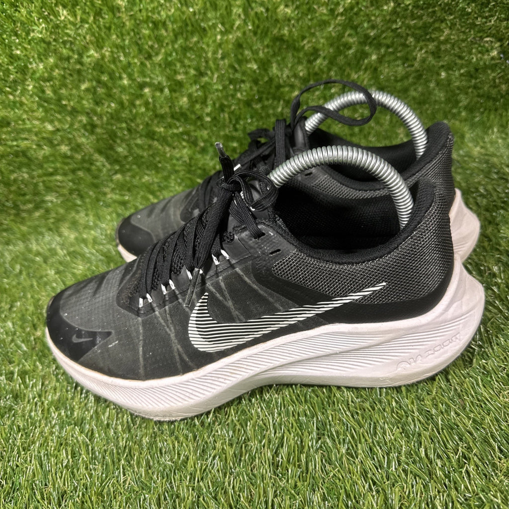 Nike Zoom Winflo 8 Women's Running Walking Shoes Black White Size 8 CW3421-005