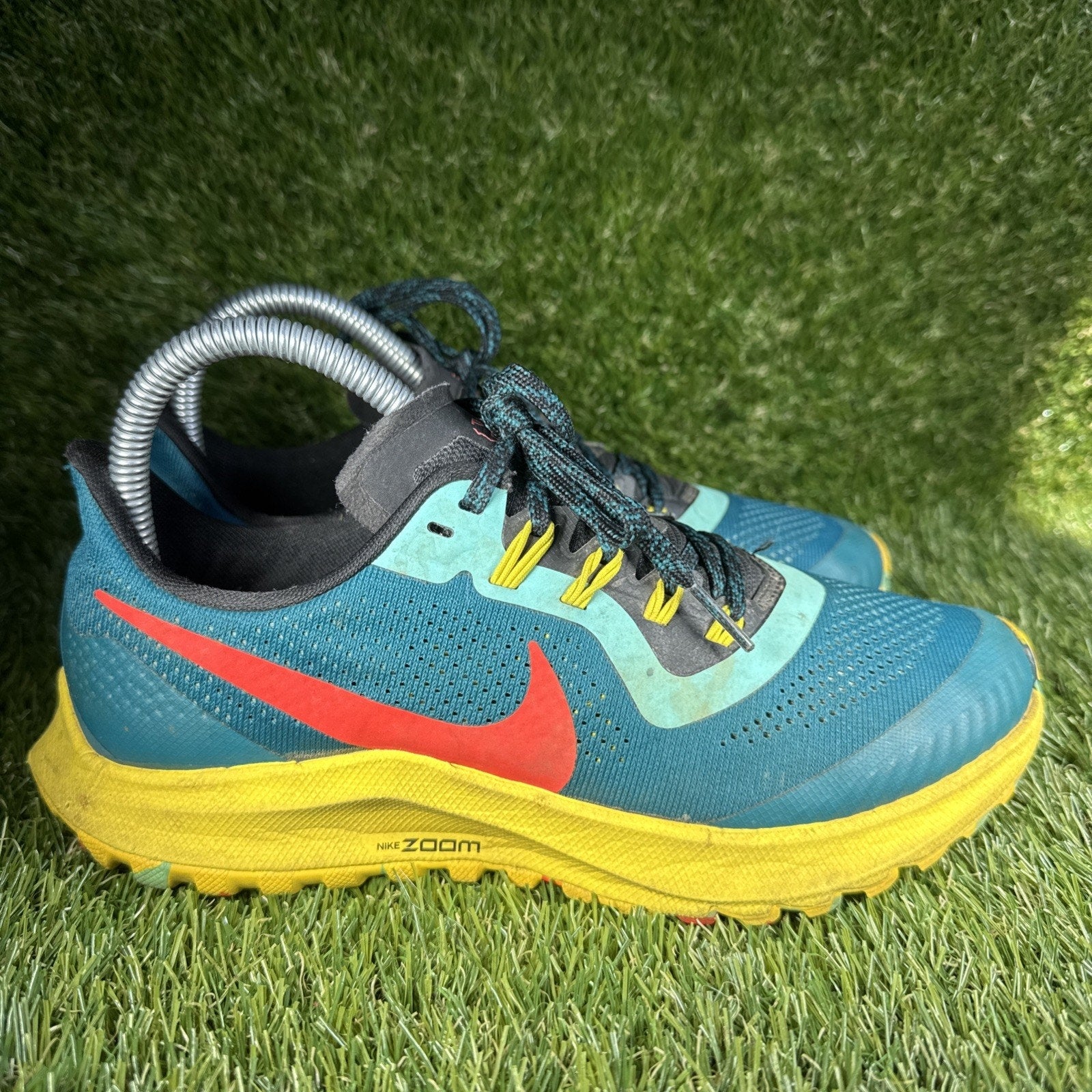 Nike Air Zoom Pegasus 36 Trail Shoes Women Size 6.5 Teal Blue Sneaker AR5676-301