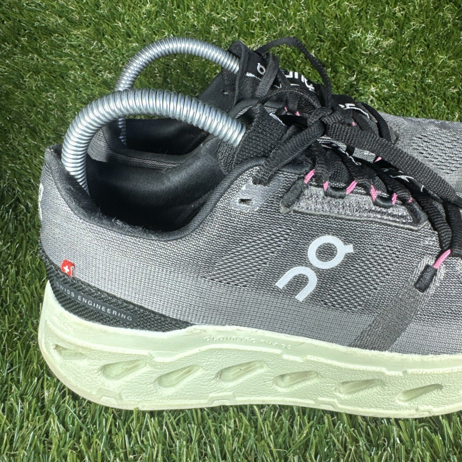 On Cloud Eclipse Shoes Womens Size 8W Rock/Lime Running Sneakers