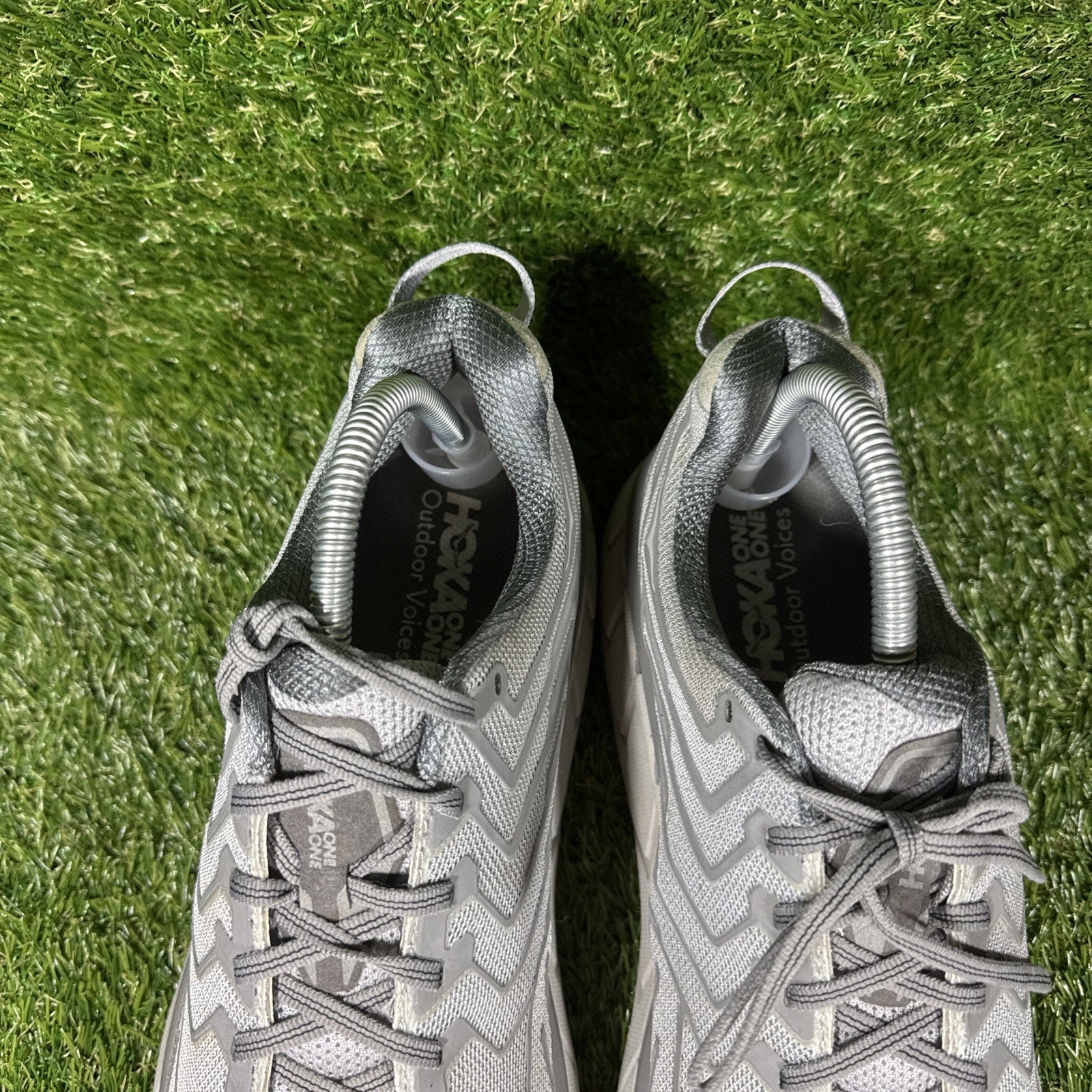 Mens Hoka One One CLIFTON 4 OV OUTDOOR VOICES SILVER GRAY 1108409 SLVR SZ 11