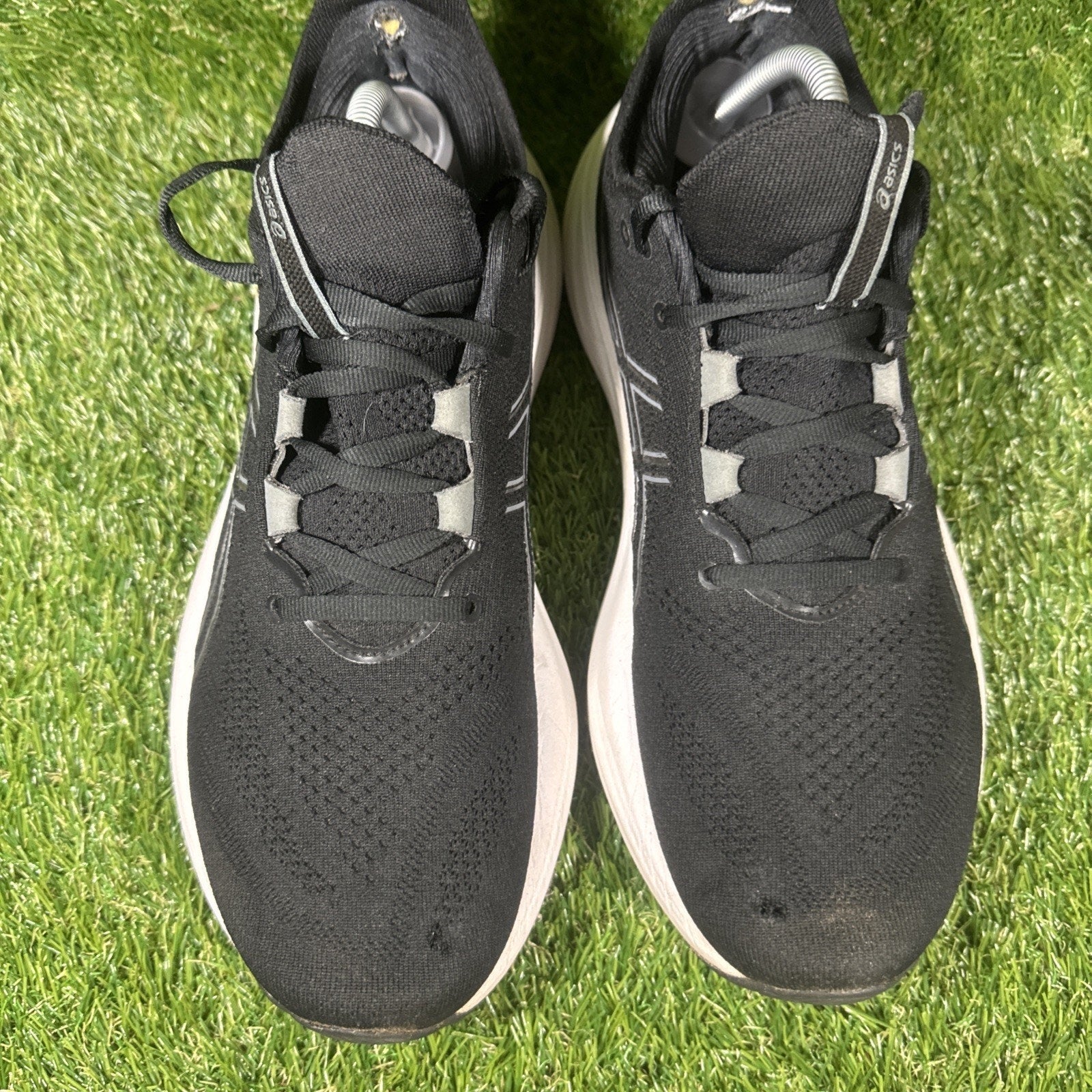 Asics Gel Nimbus 26 Shoes Mens Size 10 Black Graphic Grey Running Sneakers