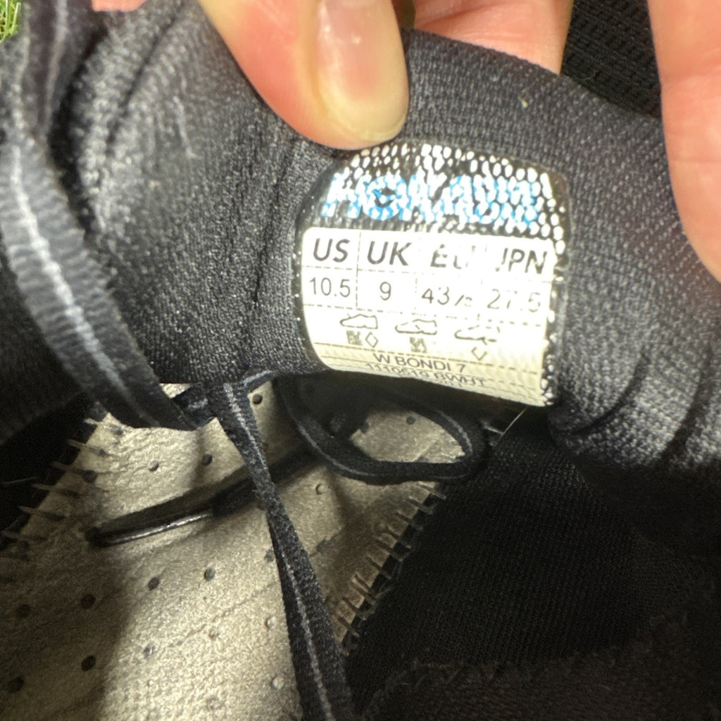 Hoka One One Bondi 7 Black Running Shoes Sneakers 10.5 Women 1110519 BWHT