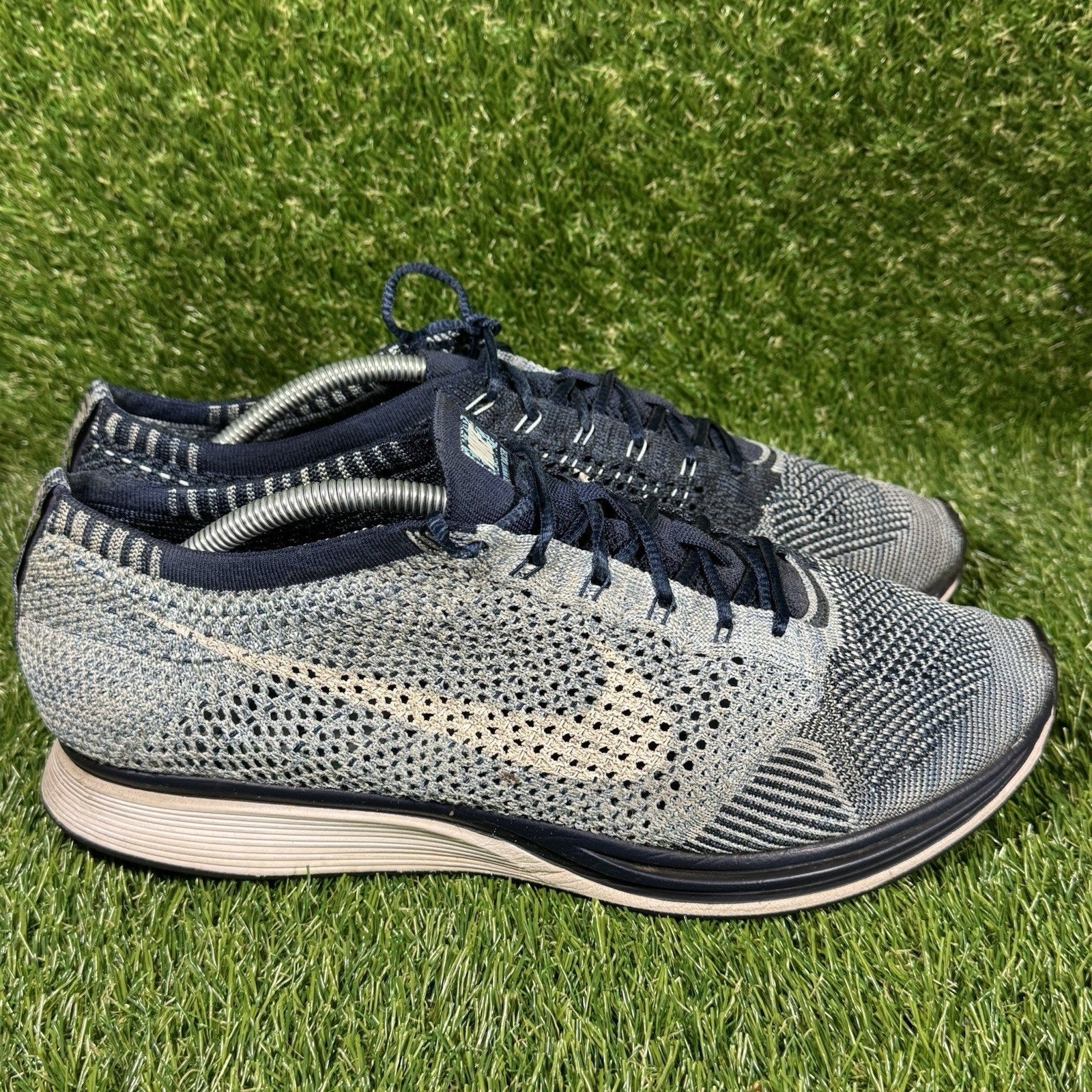 Nike Flyknit Racer Blue Tint Men’s sz 13 Style: 862713-401 Blue tint