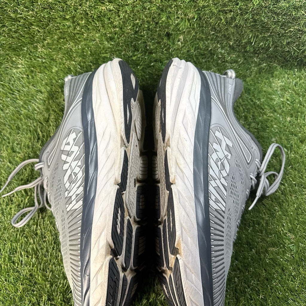 Hoka One One Bondi 7 Men's Size 12 Running Shoes Gray Sneakers Atheistic