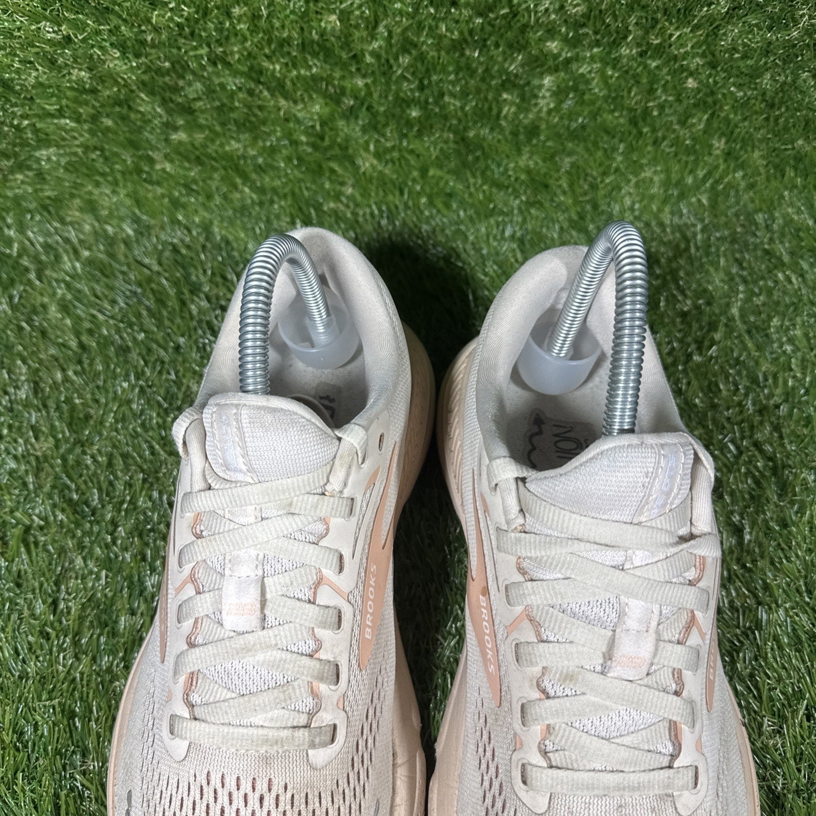 Brooks Adrenaline GTS 23 Womens Size 8.5 B Beige Athletic Running Shoes Sneakers