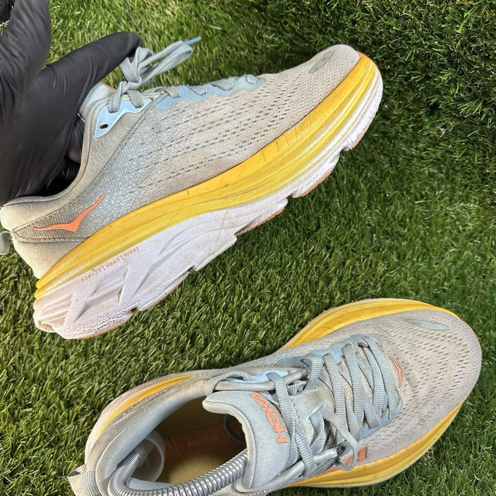 Hoka One One Bondi 8 Running Athletic Shoes Summer Song Women's size 6.5 B