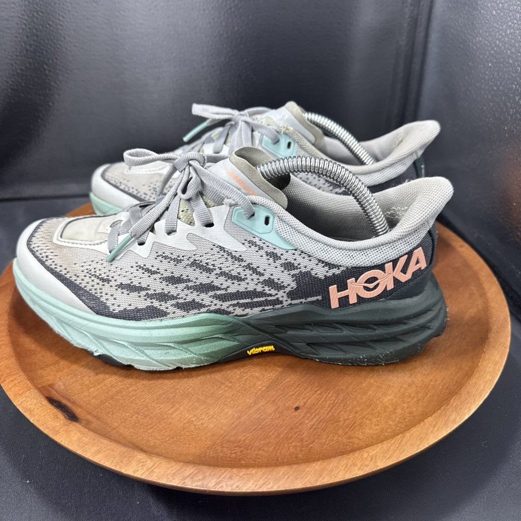Hoka One One Womens Speedgoat 5 1123158 HMSP Gray Running Shoes Sneakers Size 6B