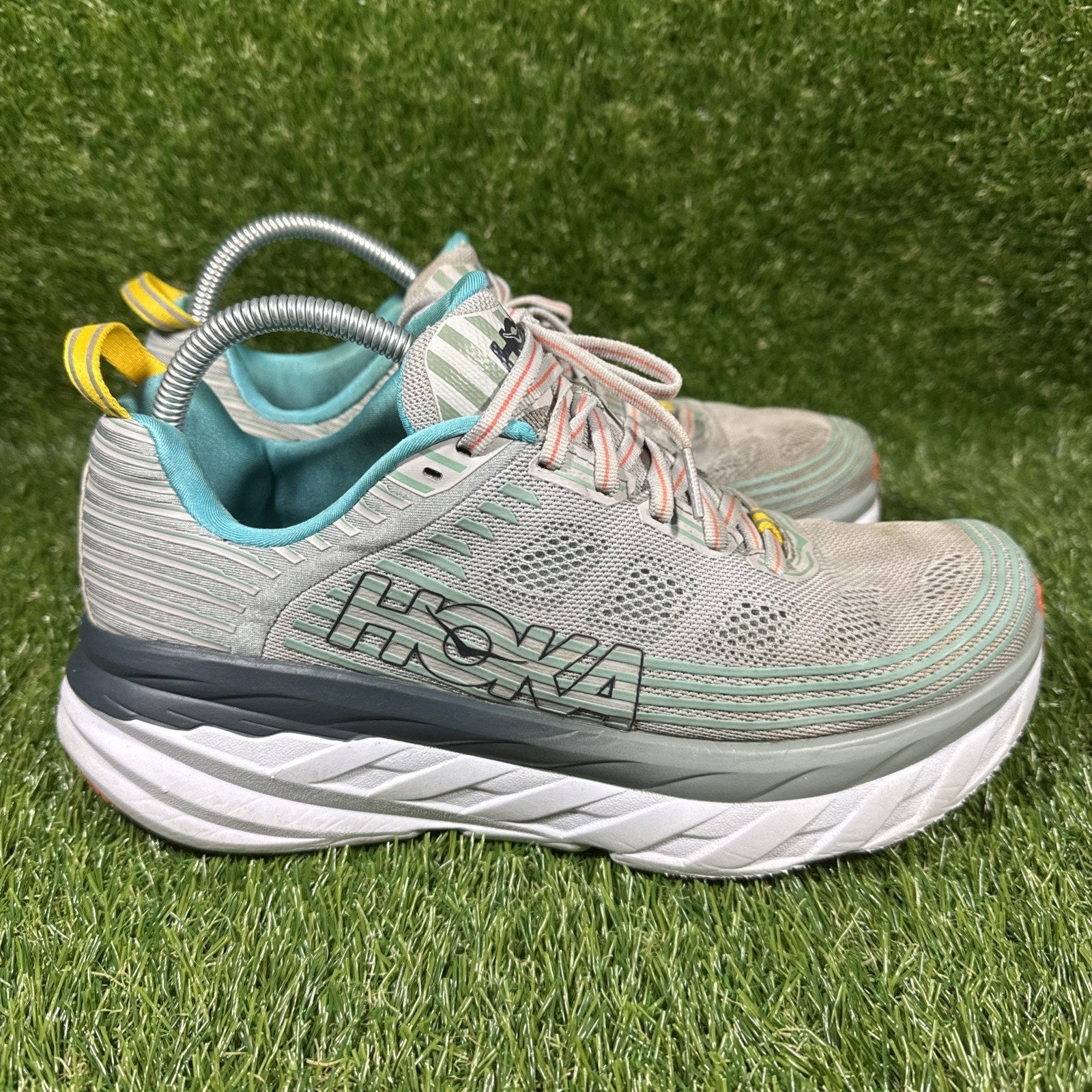 Hoka One One Bondi 6 Running Shoes Women's Size 10 Teal Green Athletic Sneakers