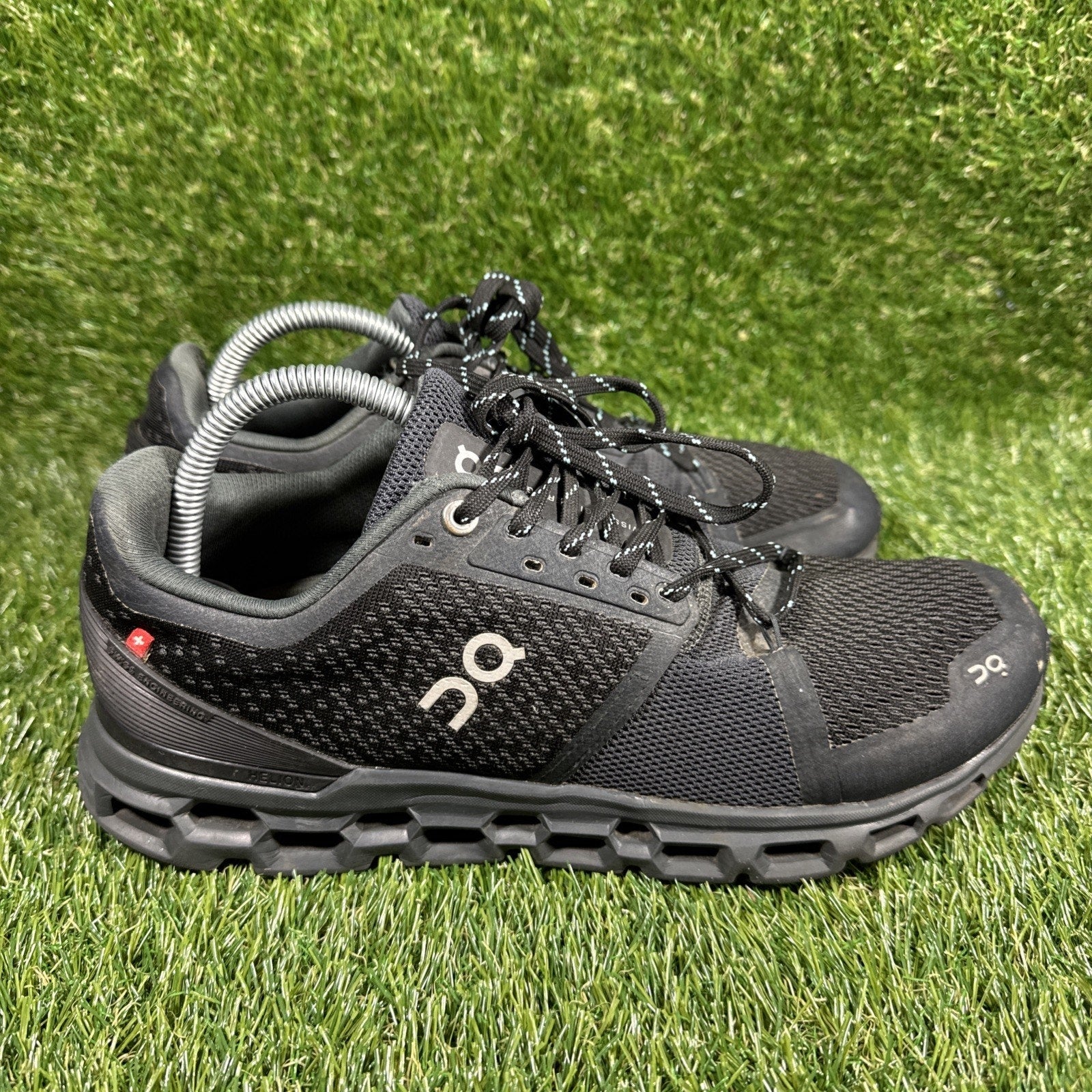 Men's Size 8.5 - ON Cloud Running Shoes Cloudstratus Black Shadow Training