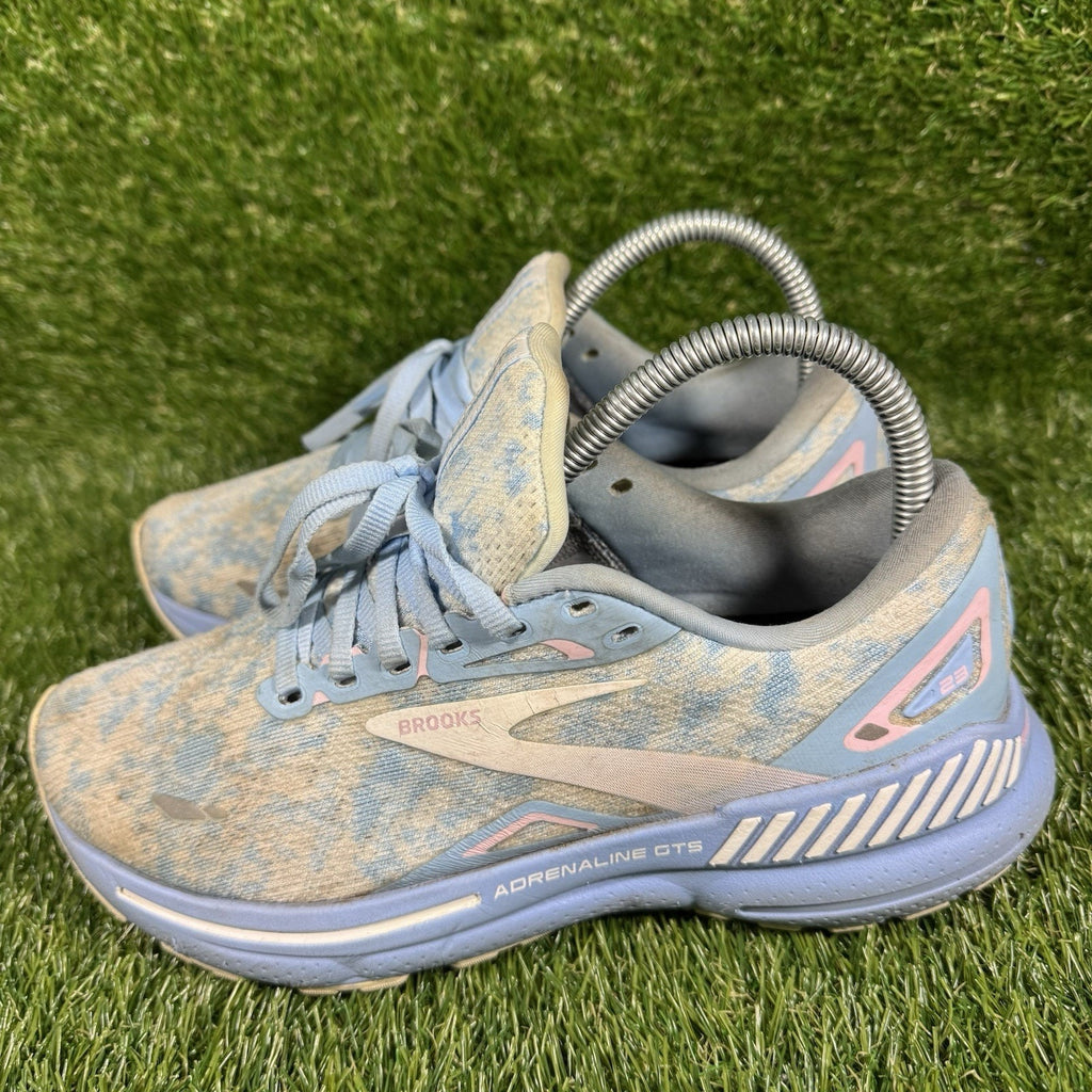 Brooks Adrenaline GTS 23 Womens Size 7.5 Blue Pink Athletic Running Shoes