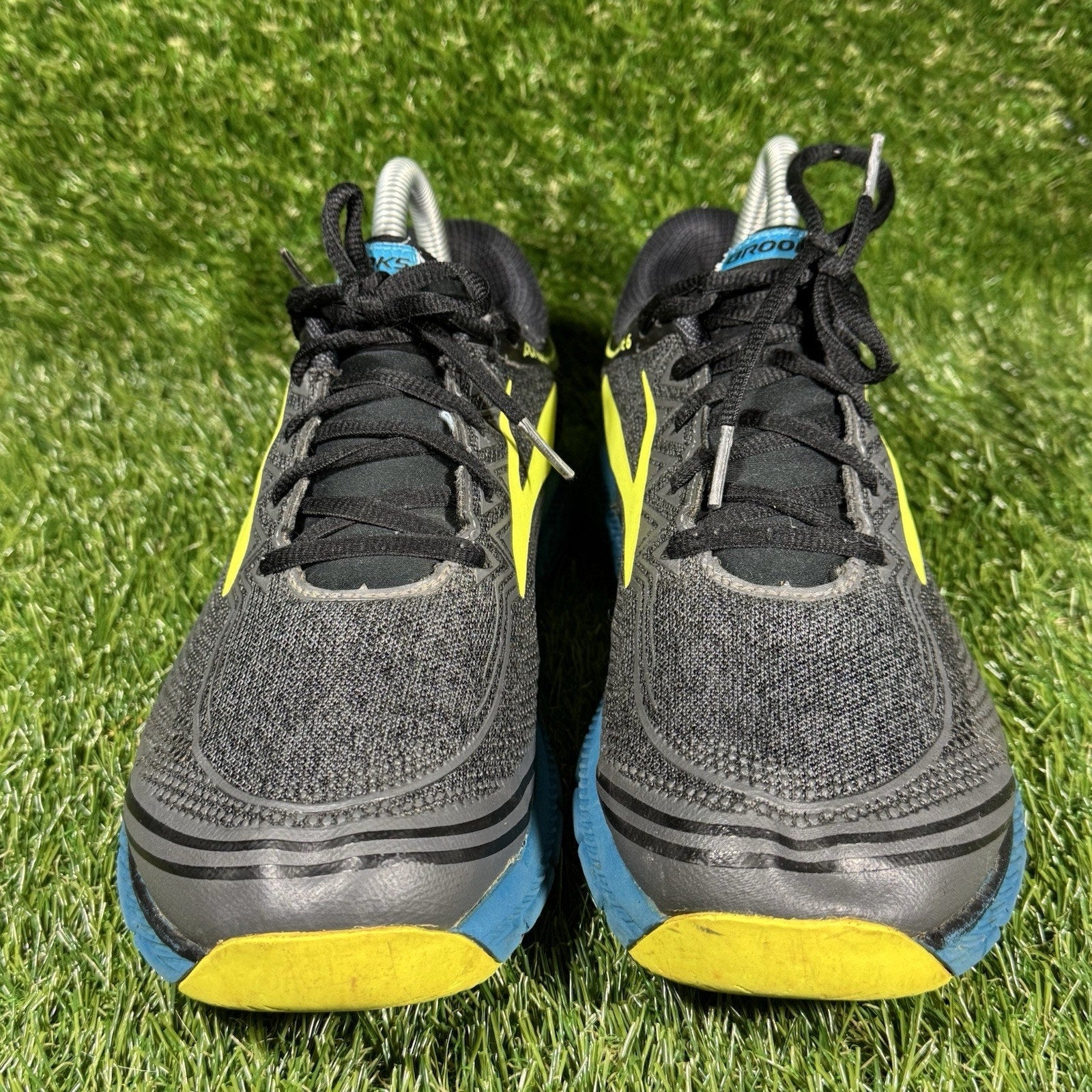 Brooks PureGrit 6 Shoes Mens 7.5 Black Blue Green Trail Jogging Hiking Trainer
