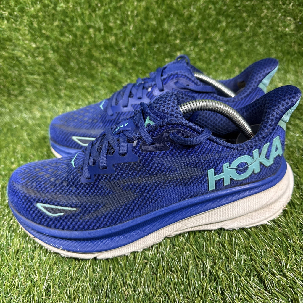HOKA ONE ONE Clifton Running Sneakers Women 7B Blue/Aqua Casual Athletic Shoes