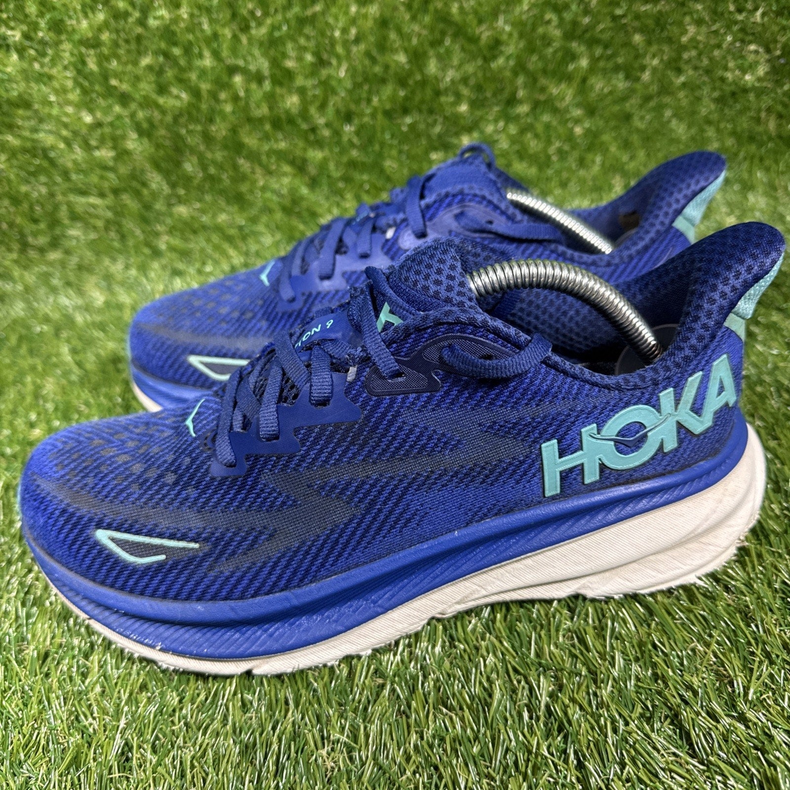 HOKA ONE ONE Clifton Running Sneakers Women 7B Blue/Aqua Casual Athletic Shoes