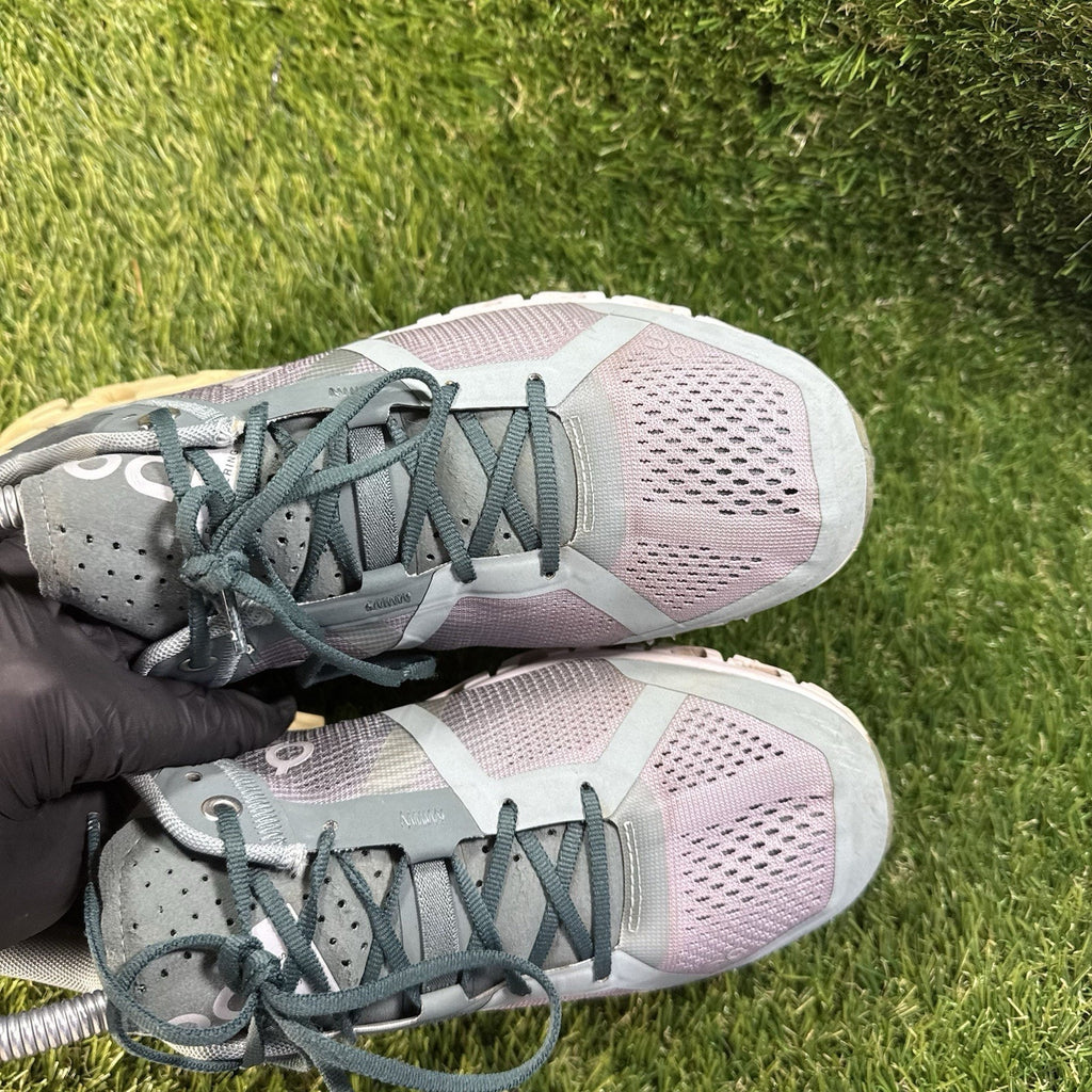 On Cloudflow Running Shoes Sea/Limelight Womens size 8 Comfort, Gym, Athleisure