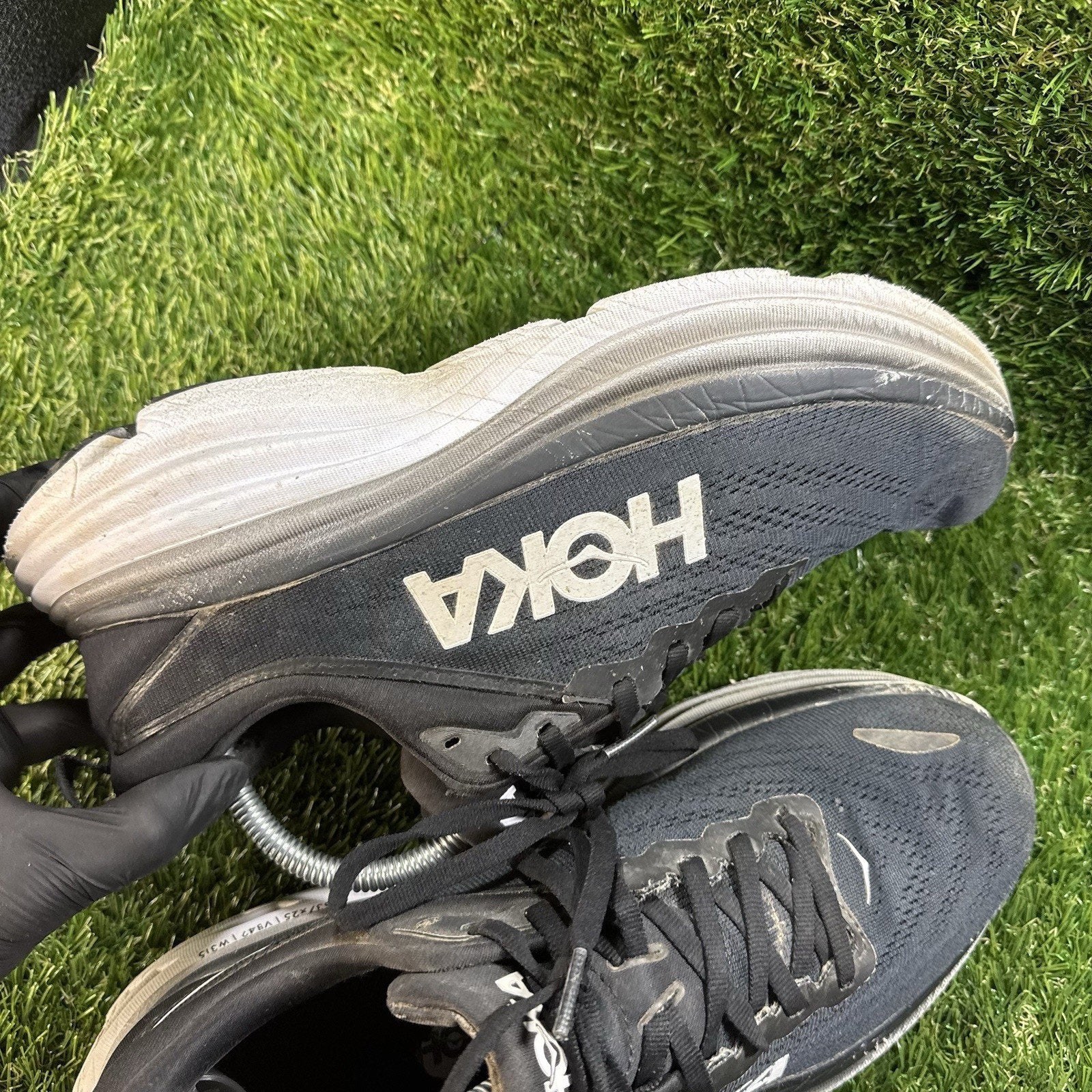 HOKA Bondi 8 Running Shoes Black Lightweight & Comfortable Men's Size 9.5 US