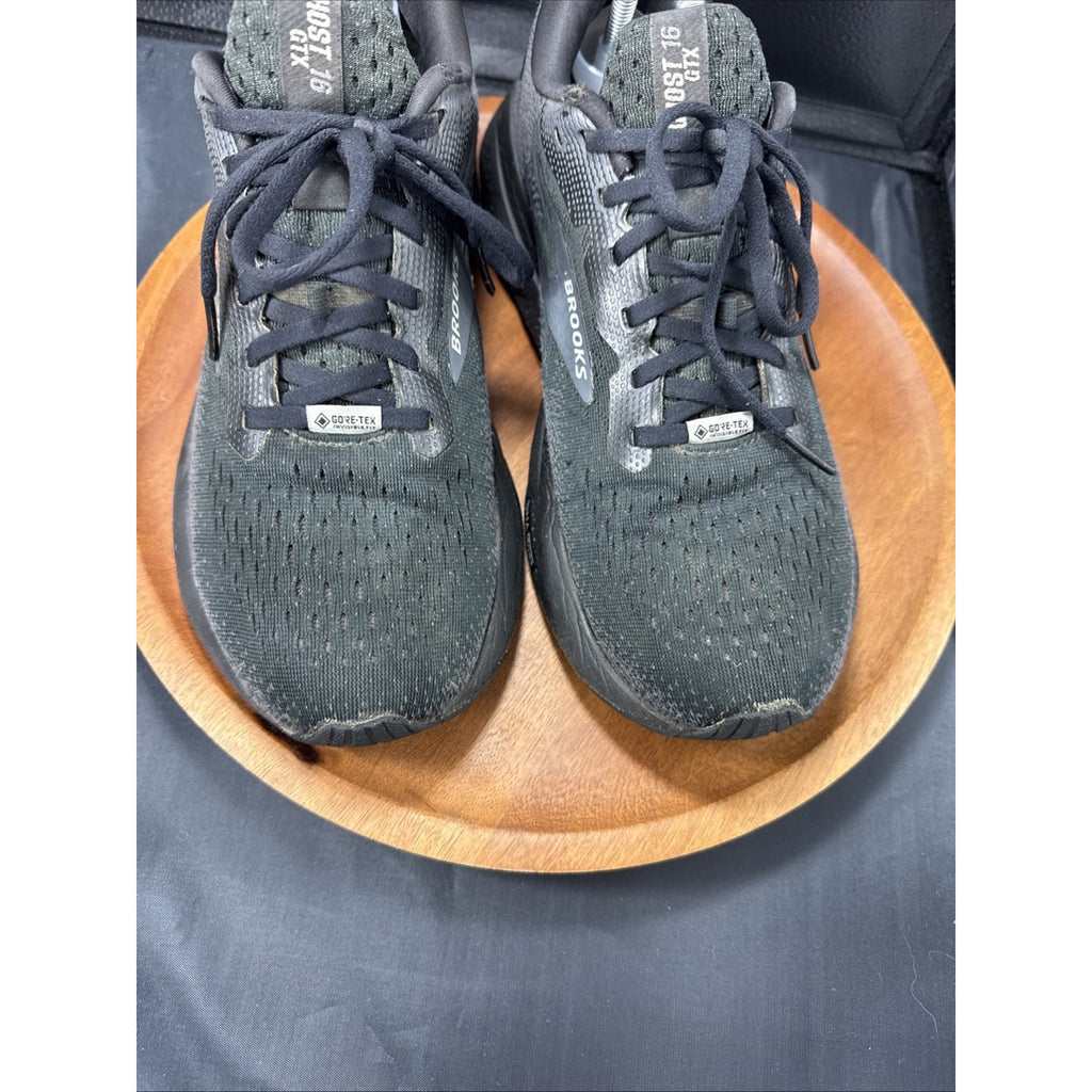 Size 10 - Brooks Ghost 16 GORE-TEX Black Ebony Running Shoes Good Condition