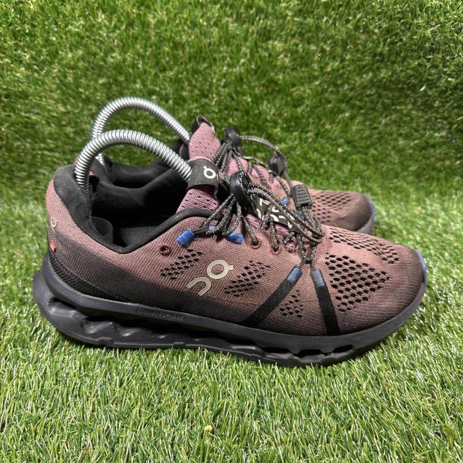 On Cloudsurfer 3WD10441509 Women 8.5 Running Shoes Black Cobalt Athletic Sneaker