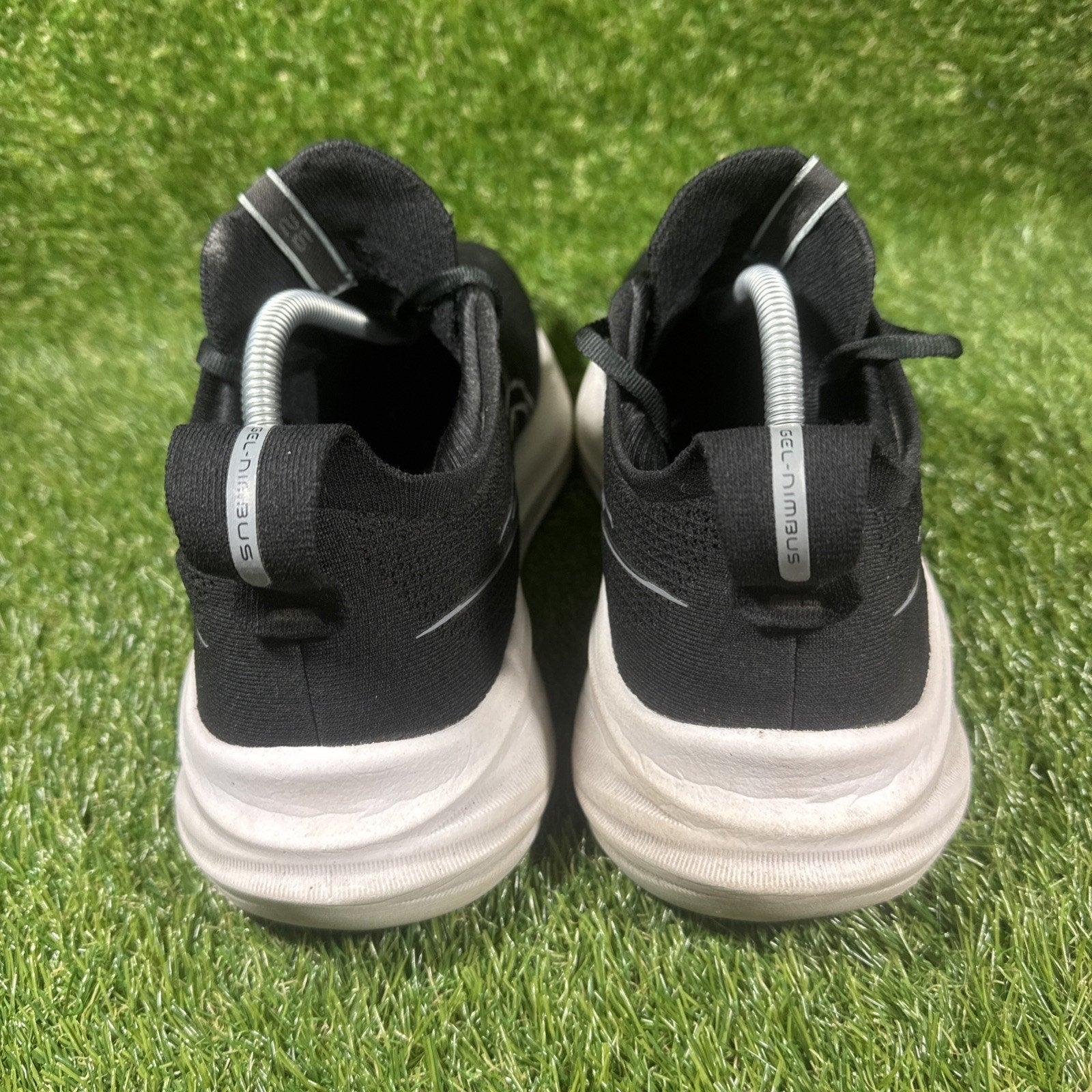 Asics Gel Nimbus 26 Shoes Mens Size 10 Black Graphic Grey Running Sneakers