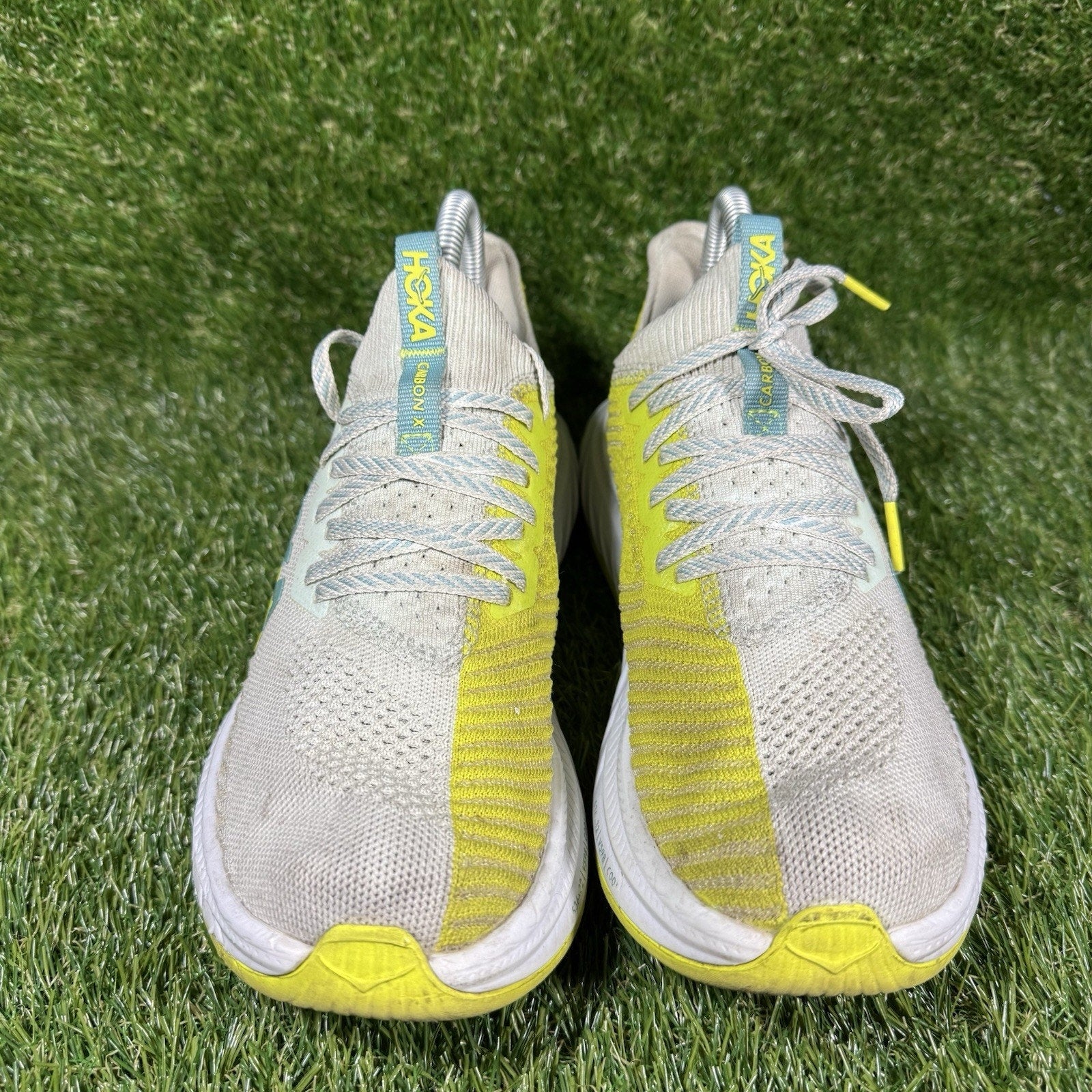 Size 7B- Hoka One One Carbon X Women’s Neon Yellow/White Sneakers Shoes