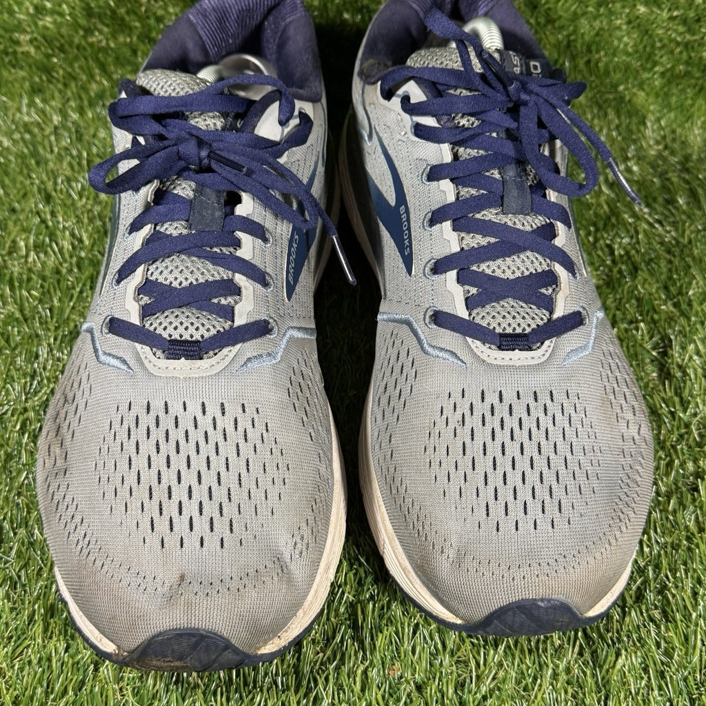 Brooks Beast 20 Running Shoes Mens 12.5 Blue Grey Peacoat Lace Up Workout Active