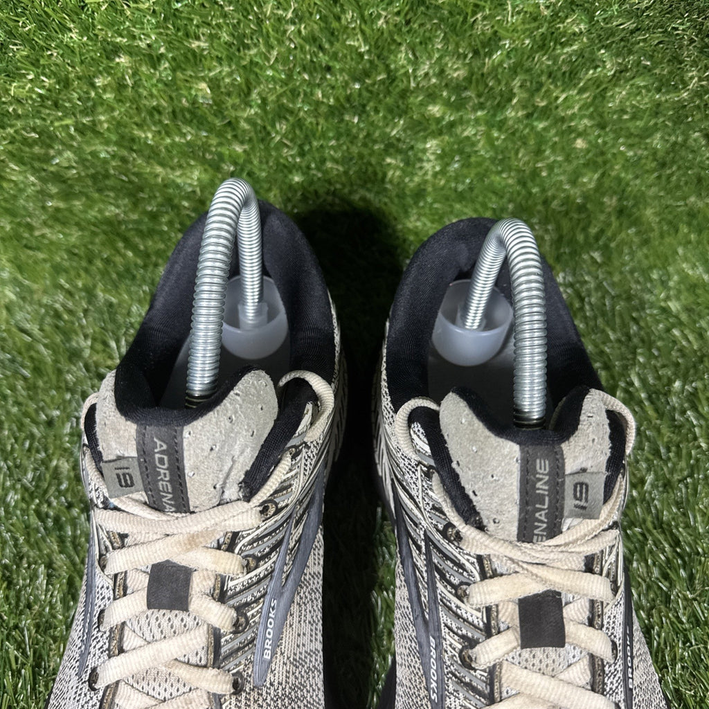 Brooks Adrenaline GTS 19 Womens 9.5 Shoes Heathered Black/White Running Sneakers