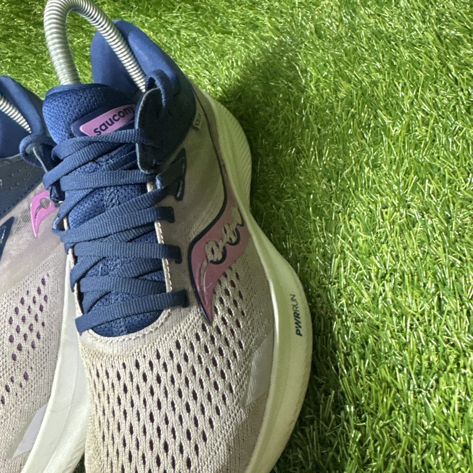 Saucony Ride 16 Womens Size 6.5 Pink White Athletic Running Walking Shoes