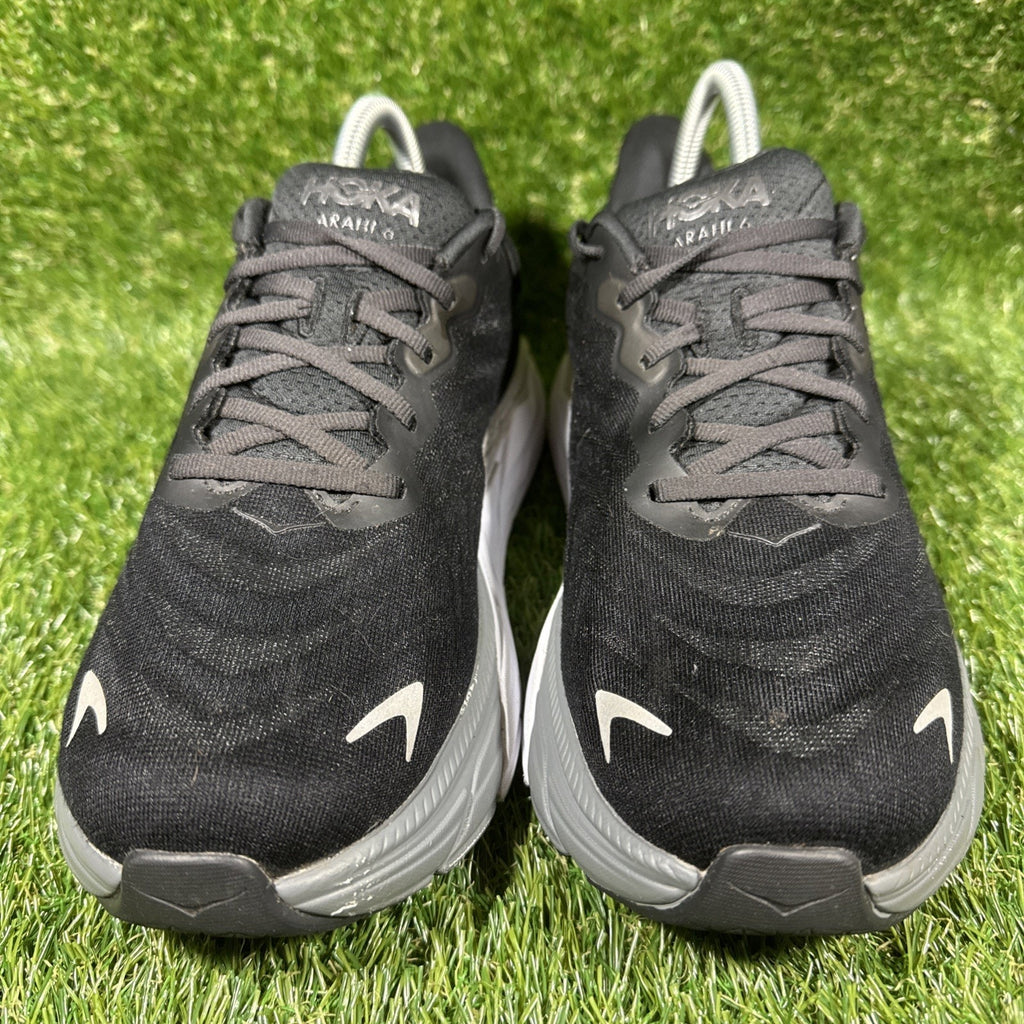 Hoka One One Women Arahi 6 1123195 BWHT Black Running Shoes Sneakers Size 10B