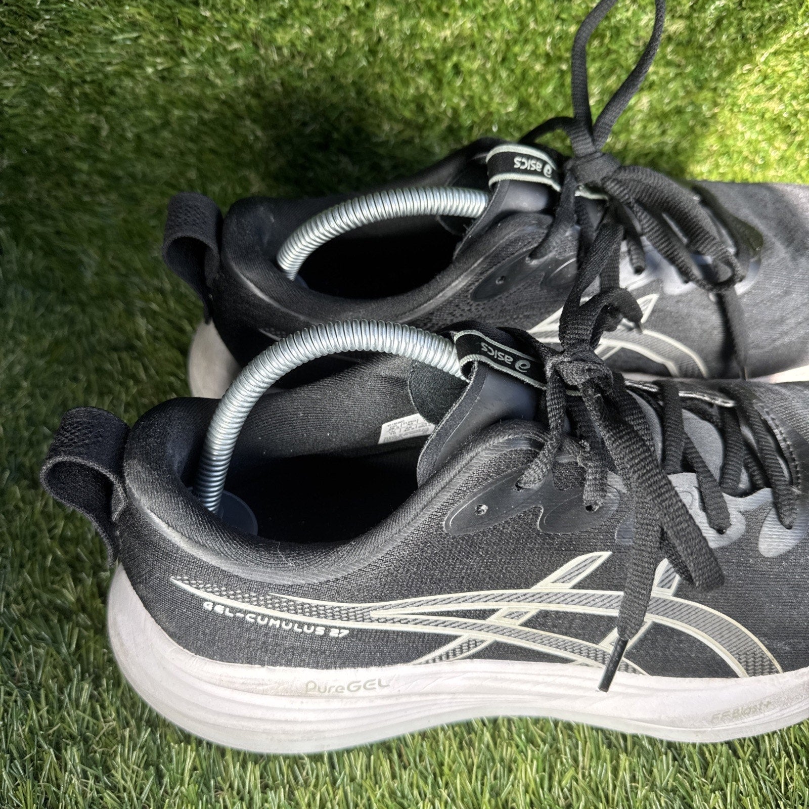 ASICS Gel Cumulus 27 Black Cool Grey Running Shoes Men’s US 11 1011B960