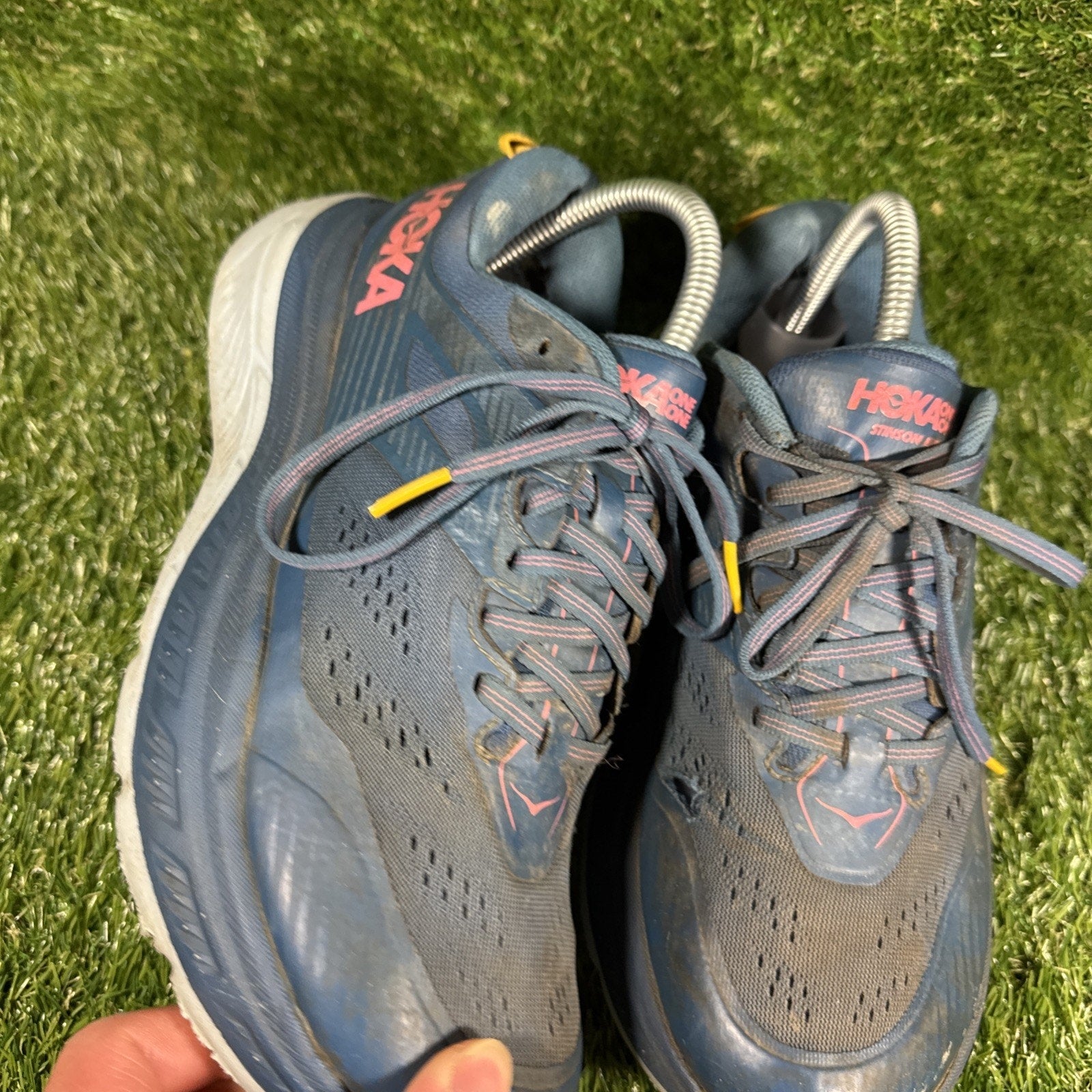 Hoka One One Stinson ATR 6 Trail Running Shoes Blue Womens Size 8.5 1110507