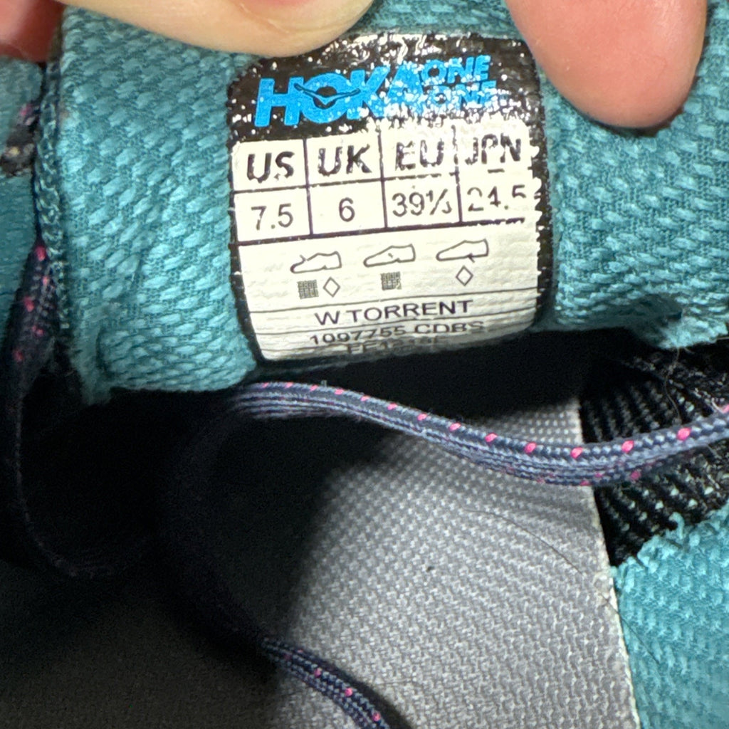 Hoka One One Sneakers Womens 7.5 Torrent 1097755 CDBS Blue Running Gym Trail