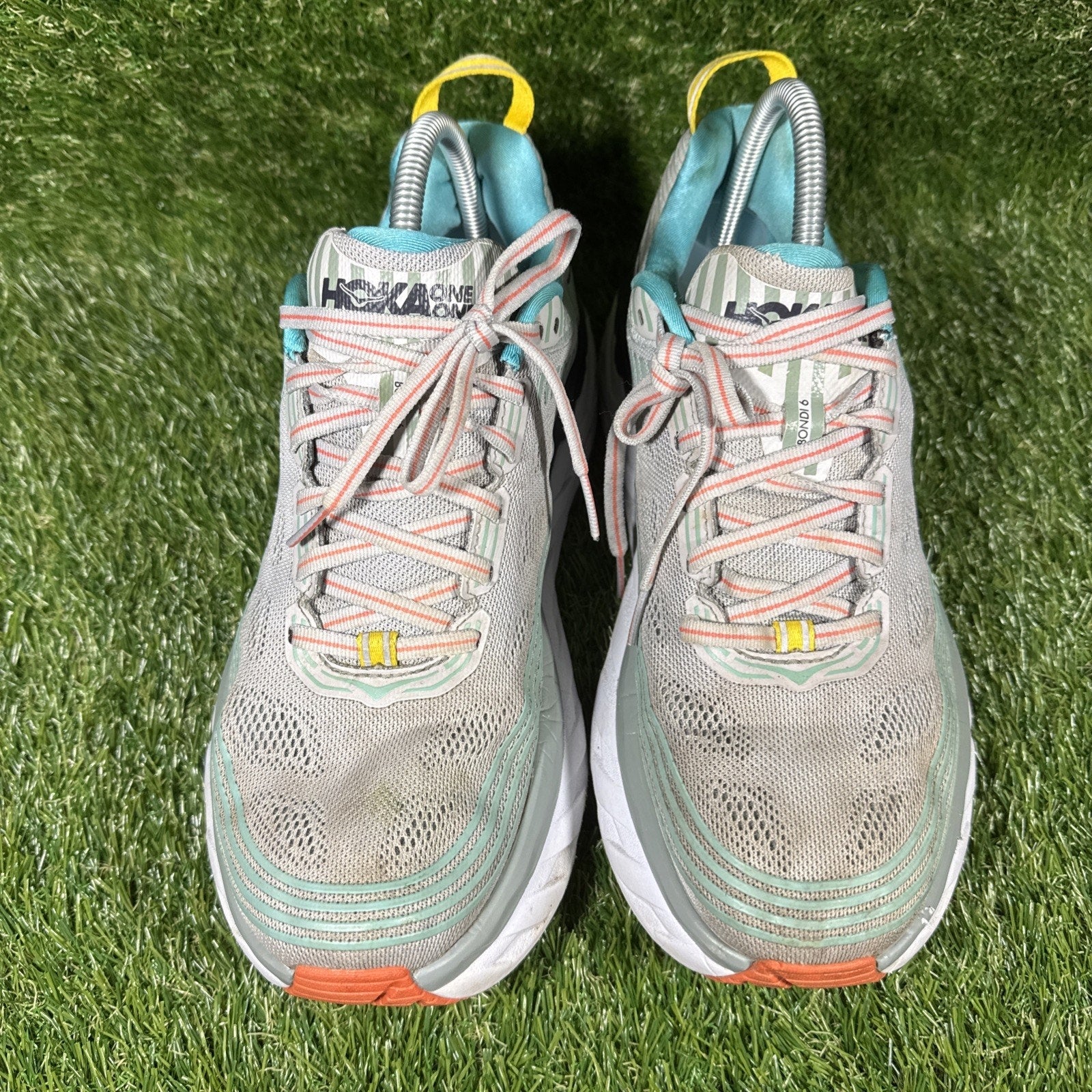 Hoka One One Bondi 6 Running Shoes Women's Size 10 Teal Green Athletic Sneakers