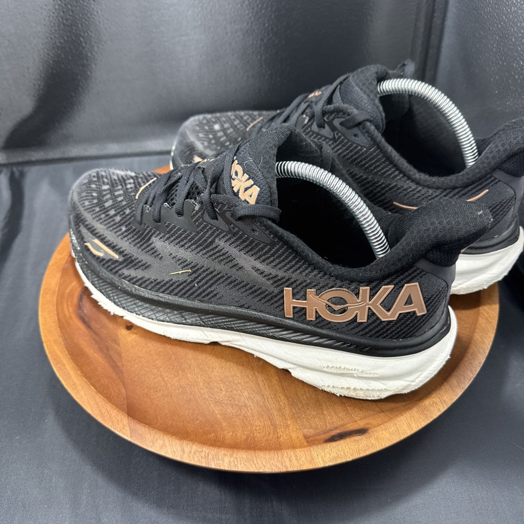 Size 11B W - Hoka One One Clifton 9 Black Rose Gold (Women's) - 1127896 BRGL