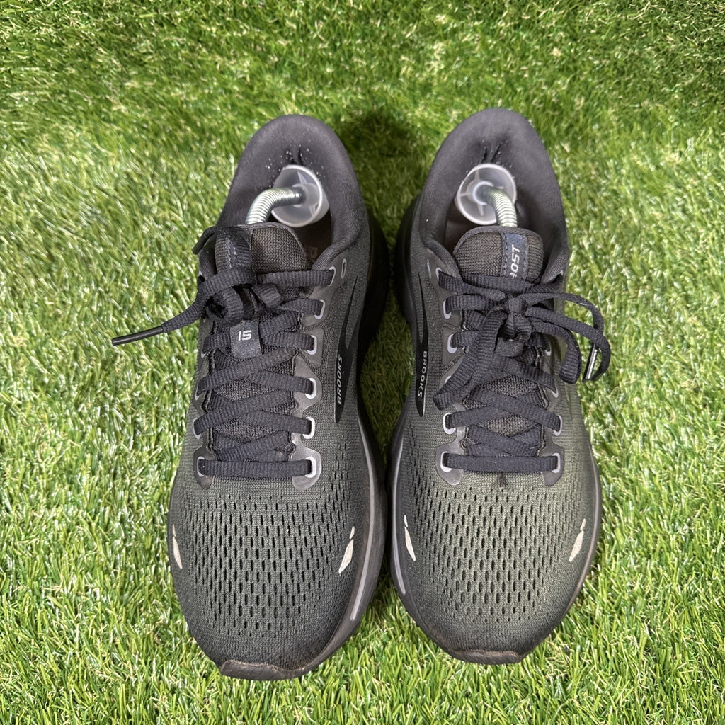 Brooks Ghost 15 Running Shoes Black/Black/Ebony US Women 7.5 Medium B