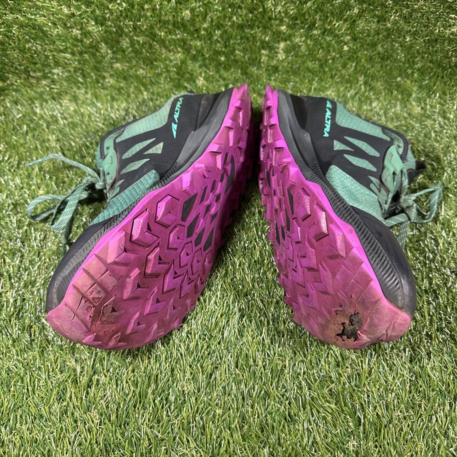 Altra Lone Peak 7 Trail Running Shoes Mens 8 Green Purple Athletic Sneakers