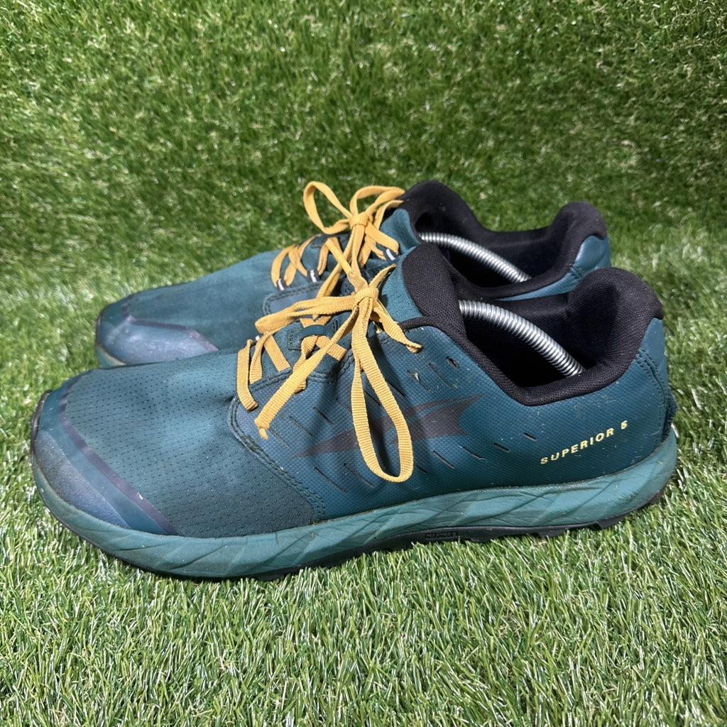 Altra Superior 5 Green Trail Running Shoes Men's Size 14 Teal Green Athletic
