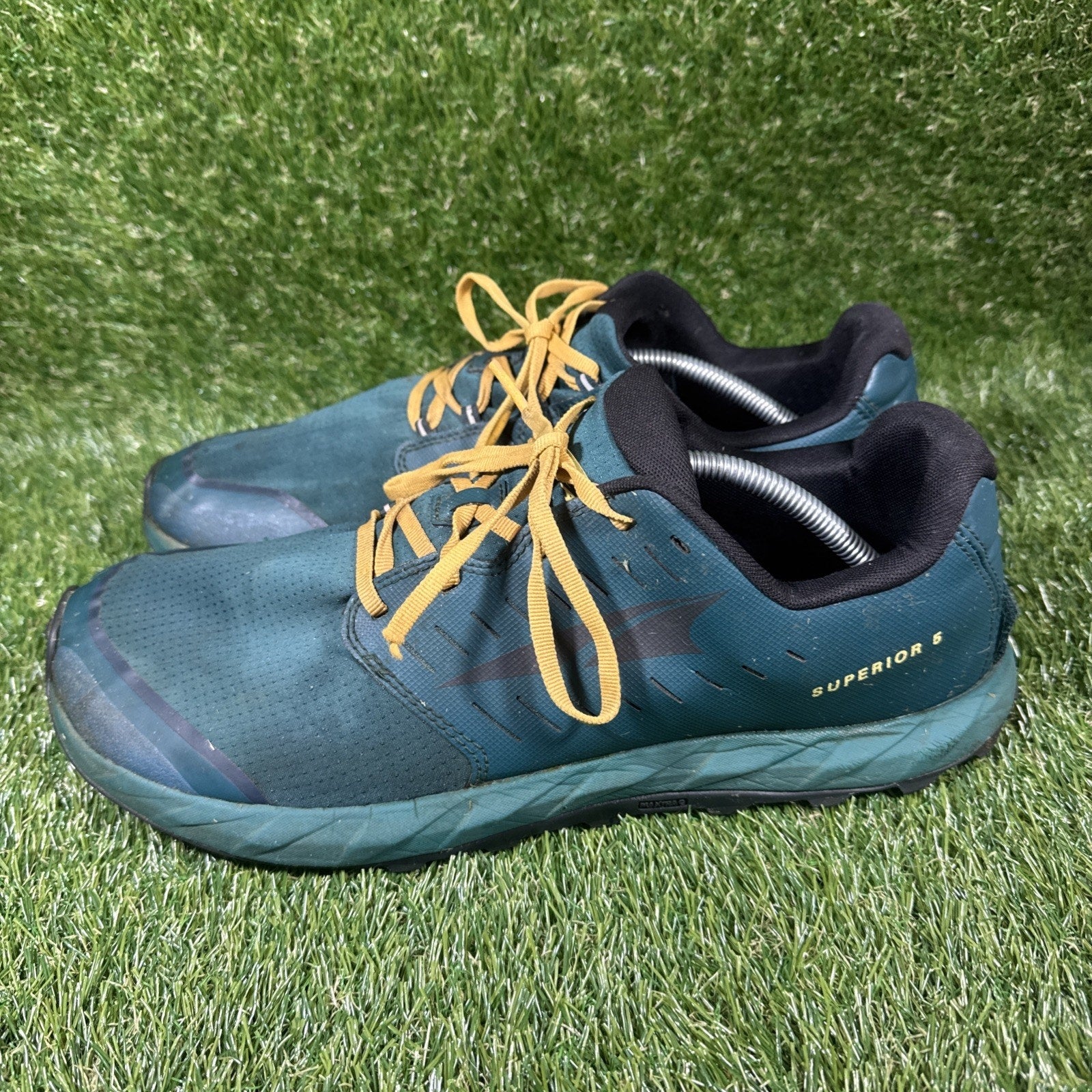 Altra Superior 5 Green Trail Running Shoes Men's Size 14 Teal Green Athletic
