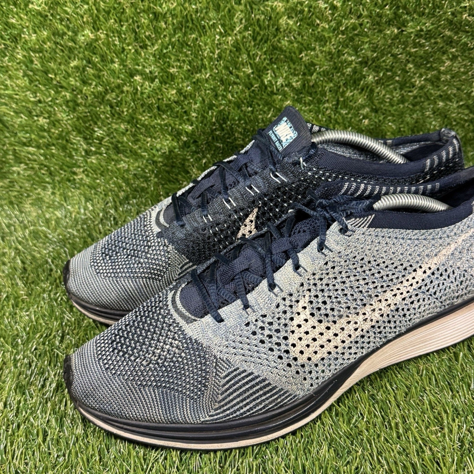 Nike Flyknit Racer Blue Tint Men’s sz 13 Style: 862713-401 Blue tint