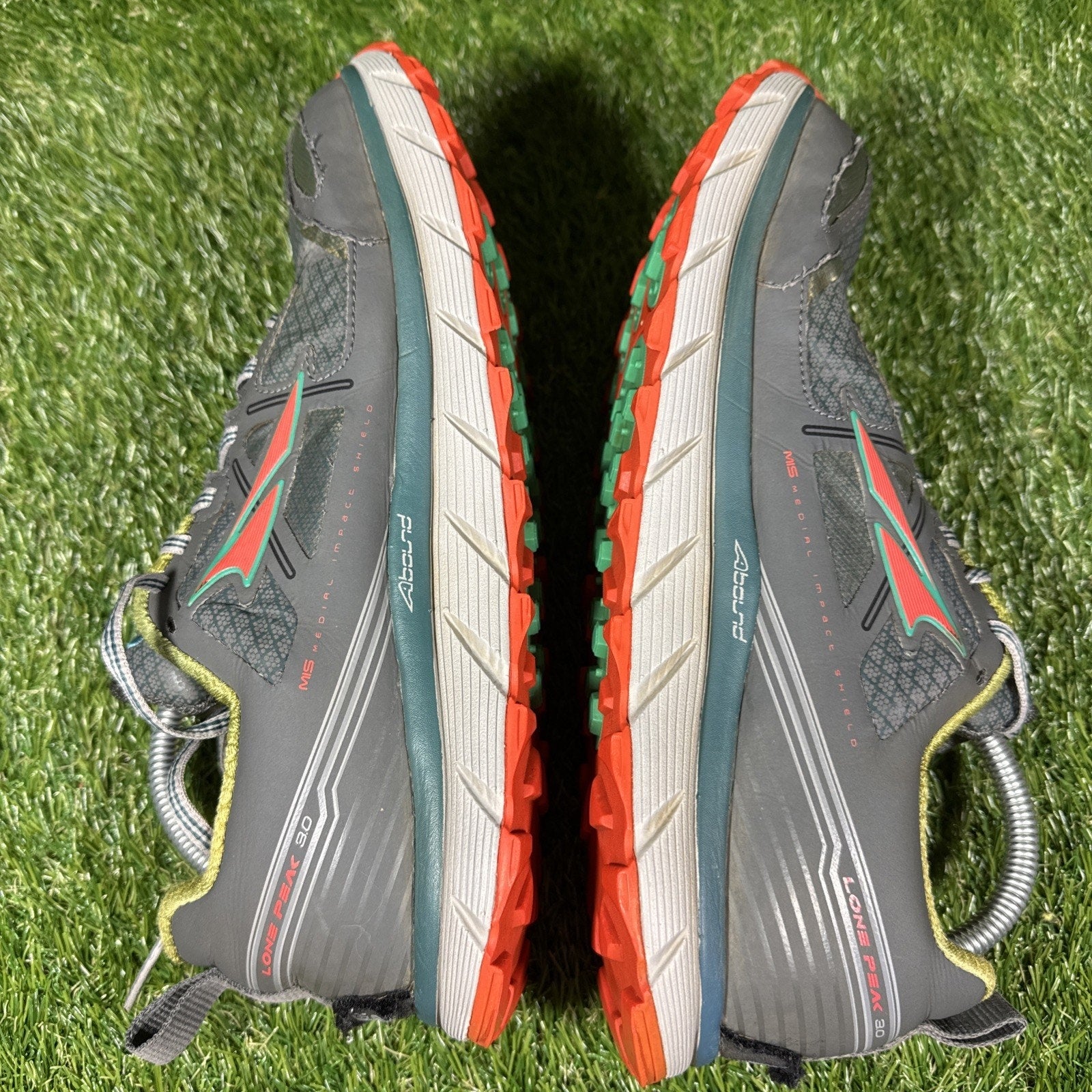 Altra Lone Peak 3 Zero Drop Trail Running Shoe Gaiter Trap Green Sz 10.5 Womens