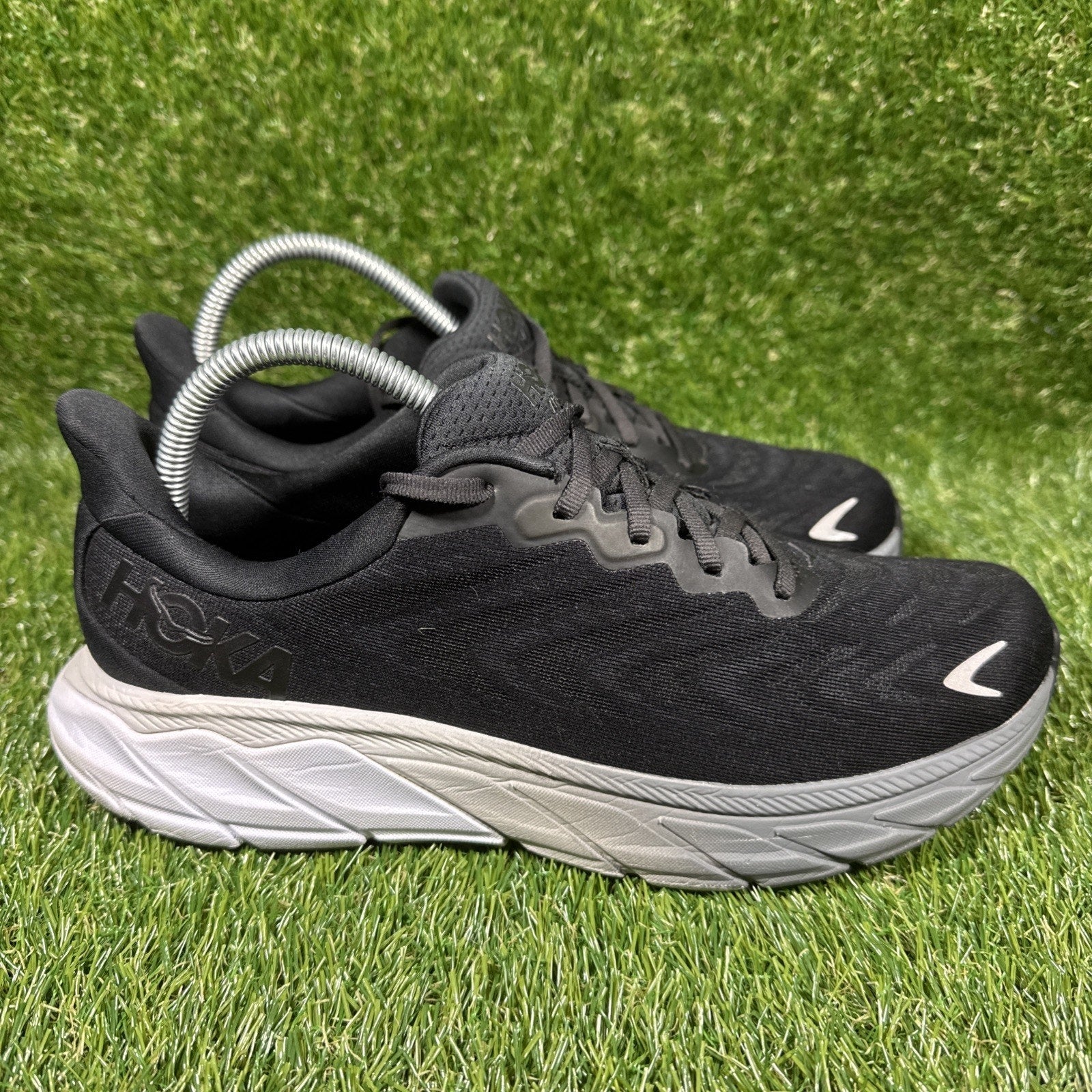 Hoka One One Women Arahi 6 1123195 BWHT Black Running Shoes Sneakers Size 10B