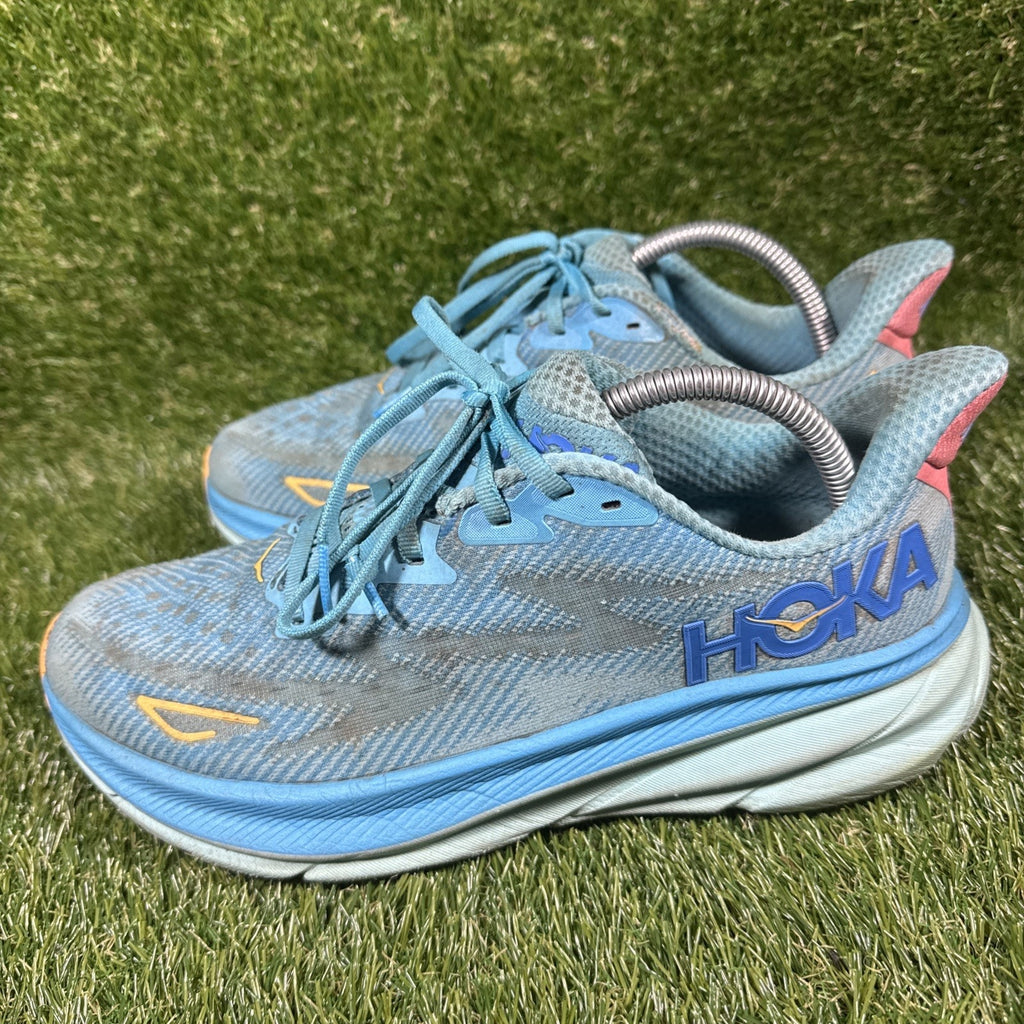 Hoka One One Women’s Clifton 9 Swim Day Cloudless Size 9.5B Blue Athletic Shoes