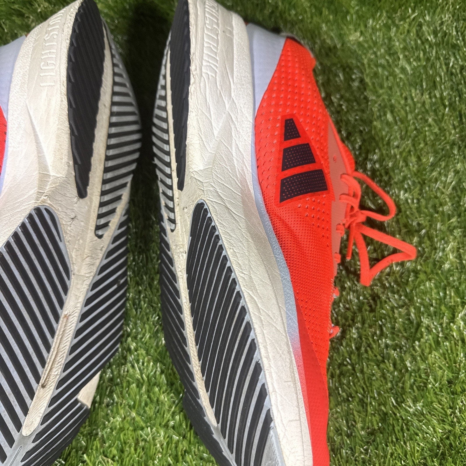 Adidas Adizero SL Mens Size 11.5 Solar Red Black Athletic Running Shoes Sneakers