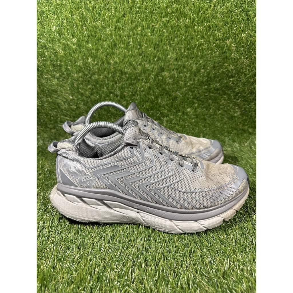 Mens Hoka One One CLIFTON 4 OV OUTDOOR VOICES SILVER GRAY 1108409 SLVR SZ 9.5