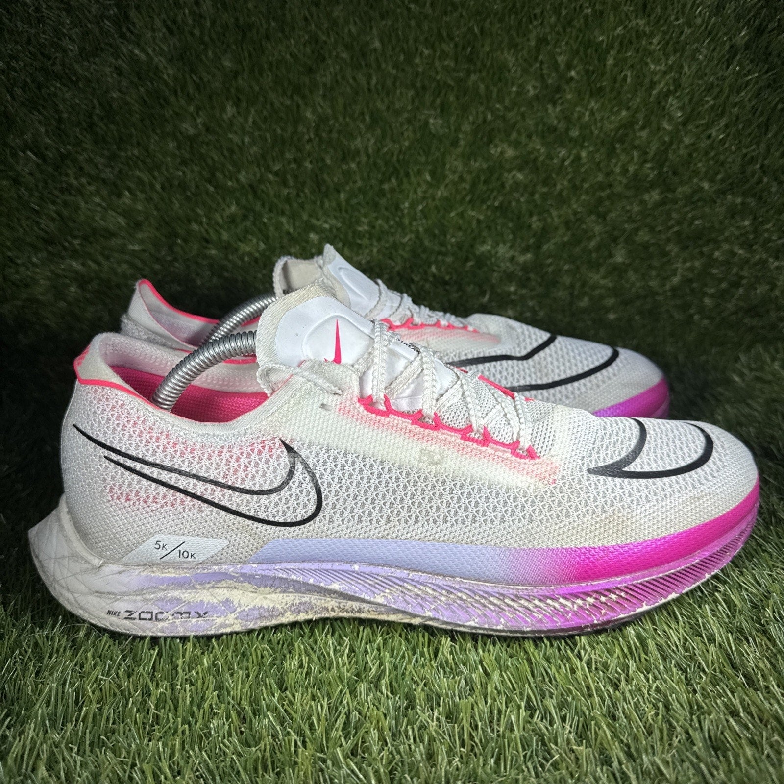 Nike ZoomX Streakfly Running Shoes Mens Size 11 'White Vivid Grape' Sneakers