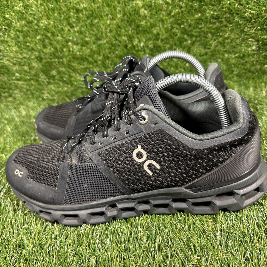 Men's Size 8.5 - ON Cloud Running Shoes Cloudstratus Black Shadow Training