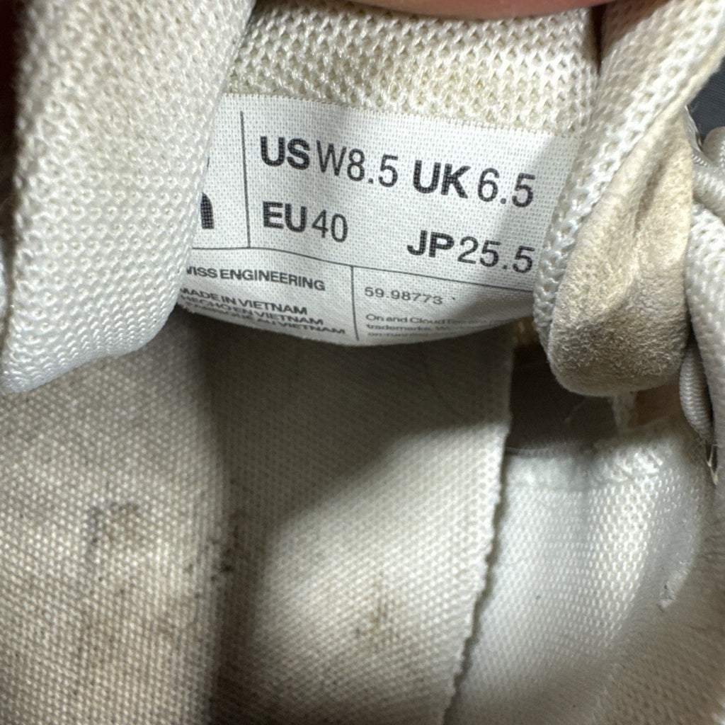 On Cloud 5 Running Shoes Sneakers Womens Size 8.5 Pearl White 59.98773