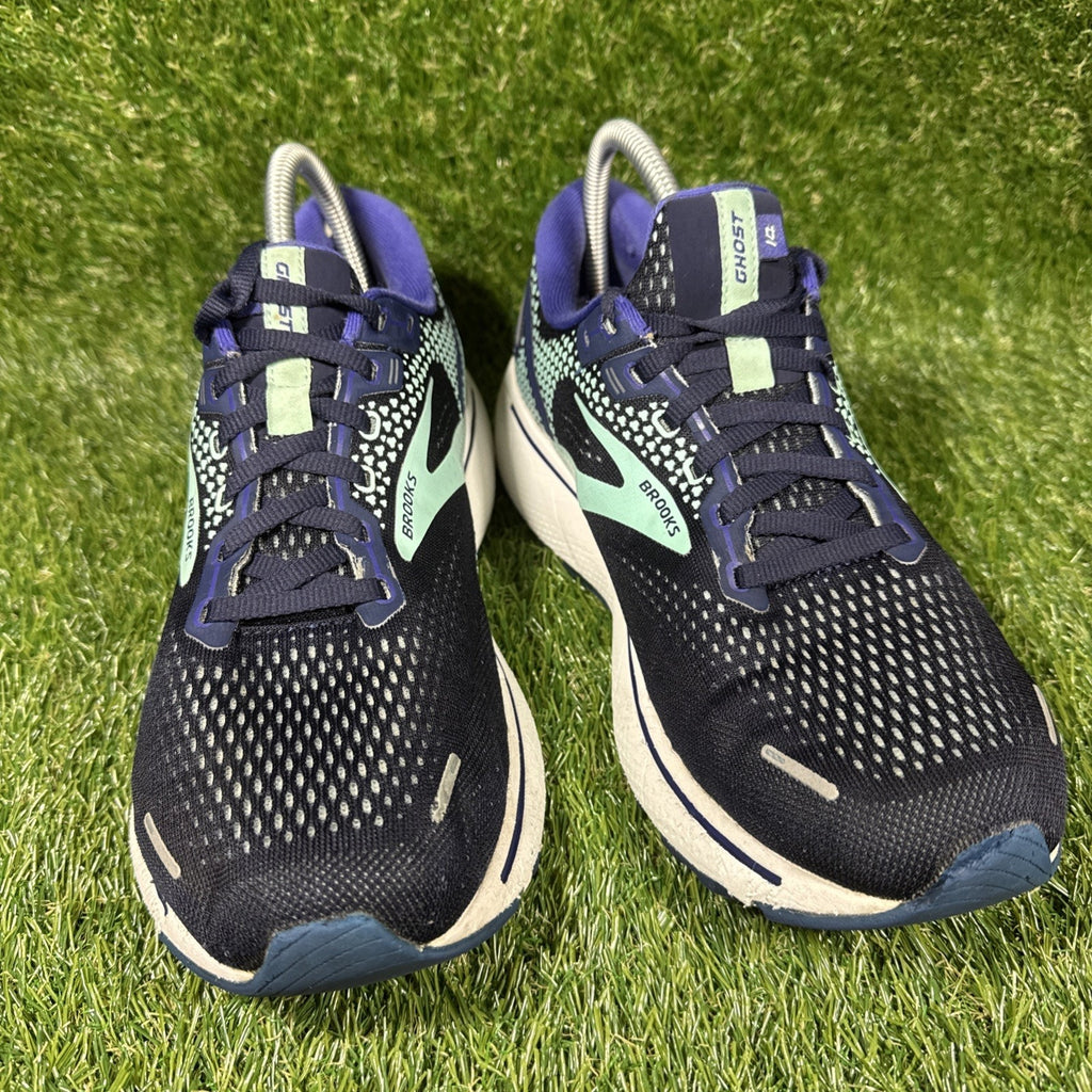 Brooks Womens Ghost 14 Blue 1203561D446 Running Shoes Sneakers 10.5 D Wide
