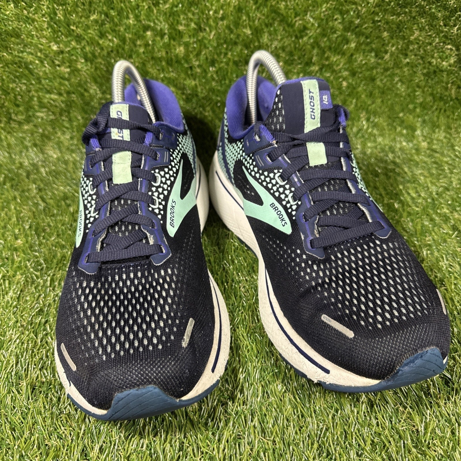 Brooks Womens Ghost 14 Blue 1203561D446 Running Shoes Sneakers 10.5 D Wide