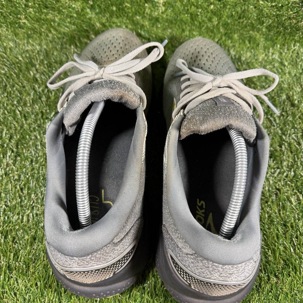 Brooks Ghost 16 Running Shoes Men Size 11.5 EE Wide Gray Green Comfort Sneakers