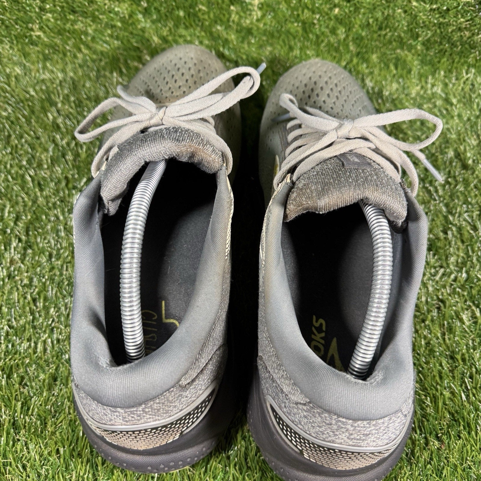 Brooks Ghost 16 Running Shoes Men Size 11.5 EE Wide Gray Green Comfort Sneakers
