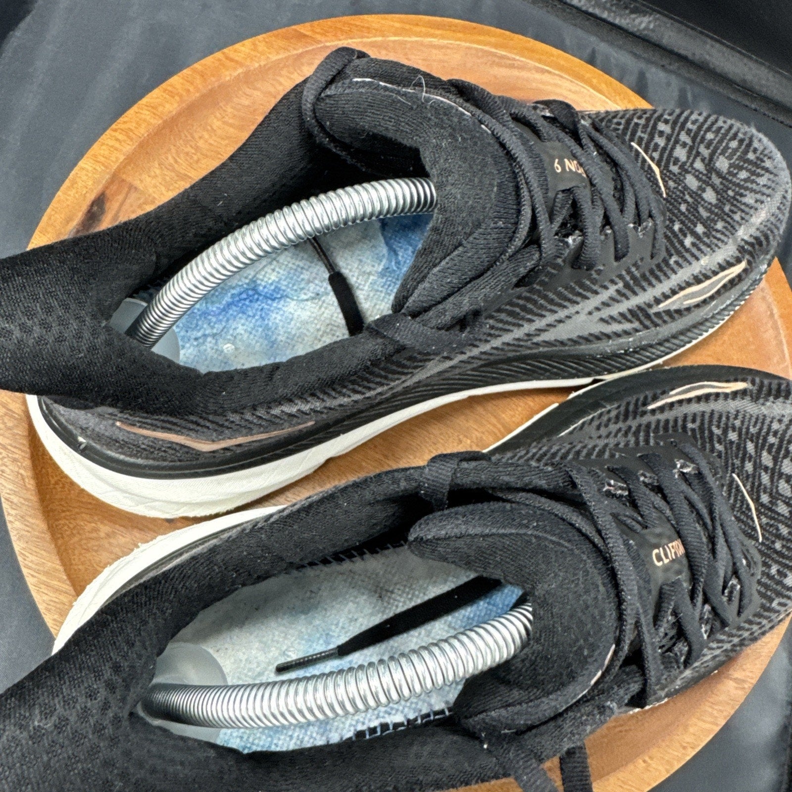 Size 11B W - Hoka One One Clifton 9 Black Rose Gold (Women's) - 1127896 BRGL